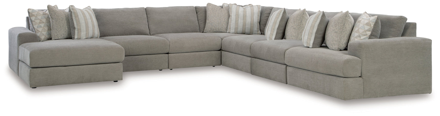 Avaliyah Ash 7-Piece Sectional with Chaise (Online Special Price) - Ornate Home
