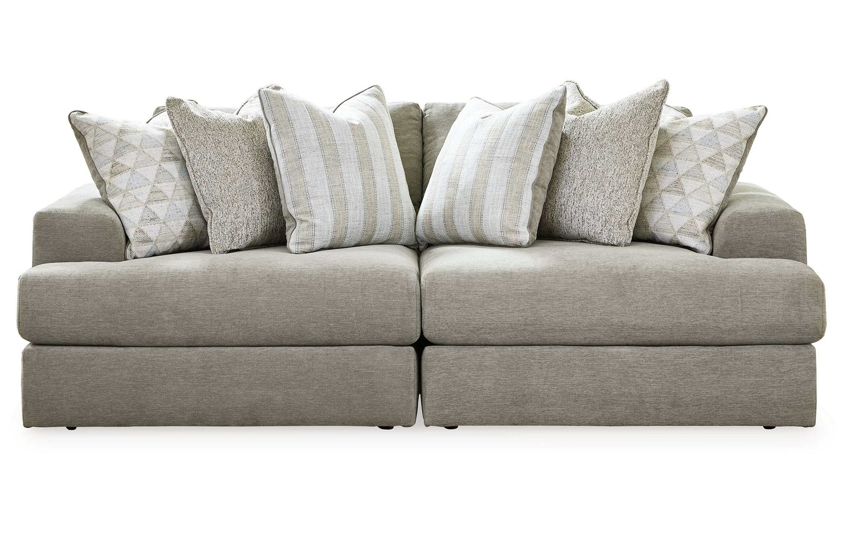 Avaliyah Ash Gray Chenille 2pc Sectional Loveseat (Online Special Price) - Ornate Home