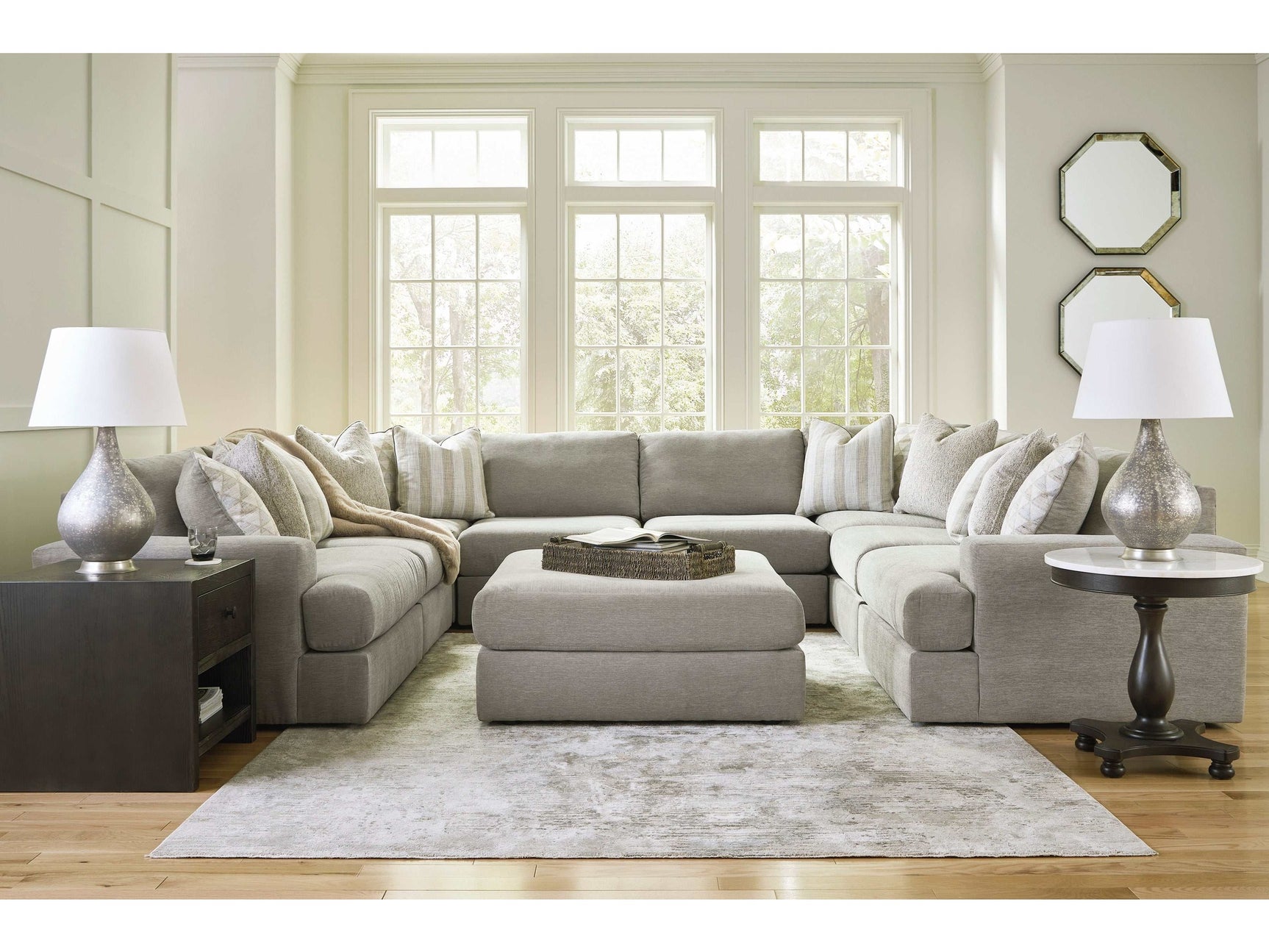Avaliyah Ash Gray Chenille Modular Sectional Units Create your own Style - Ornate Home