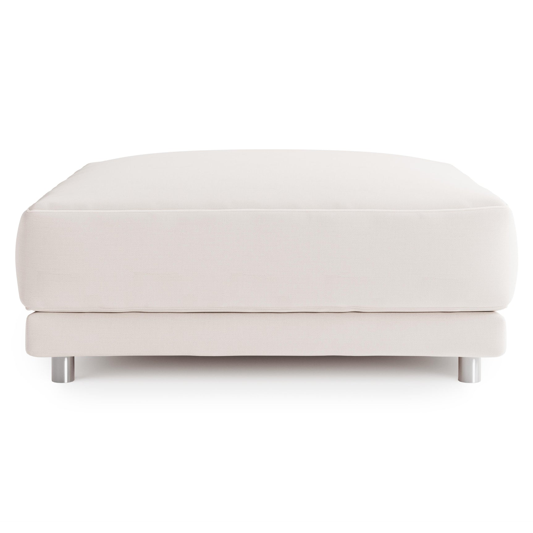 Avanni White/Cream Outdoor Ottoman - Ornate Home