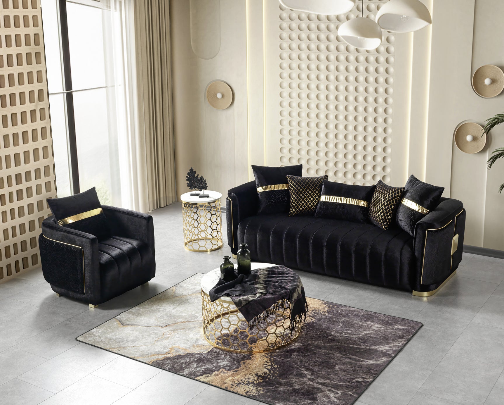 Avanos Black Chair - Ornate Home