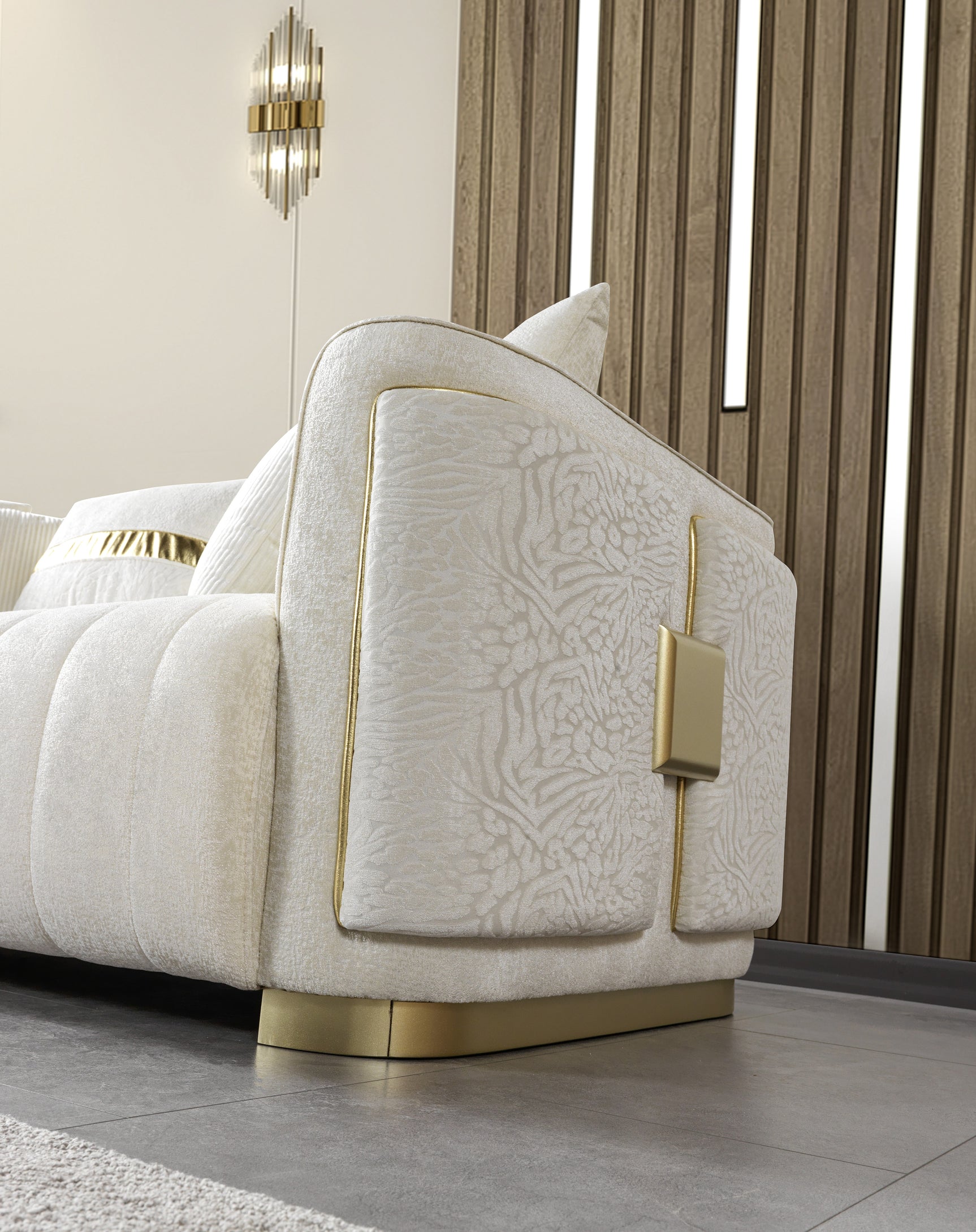 Avanos Cream Living Room Set - Ornate Home