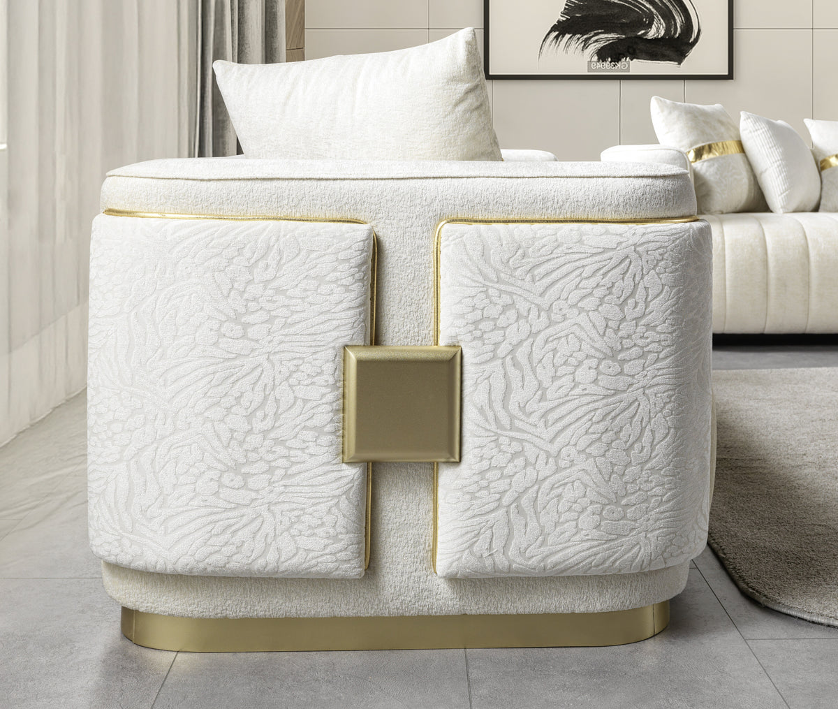 Avanos Cream Sofa - Ornate Home