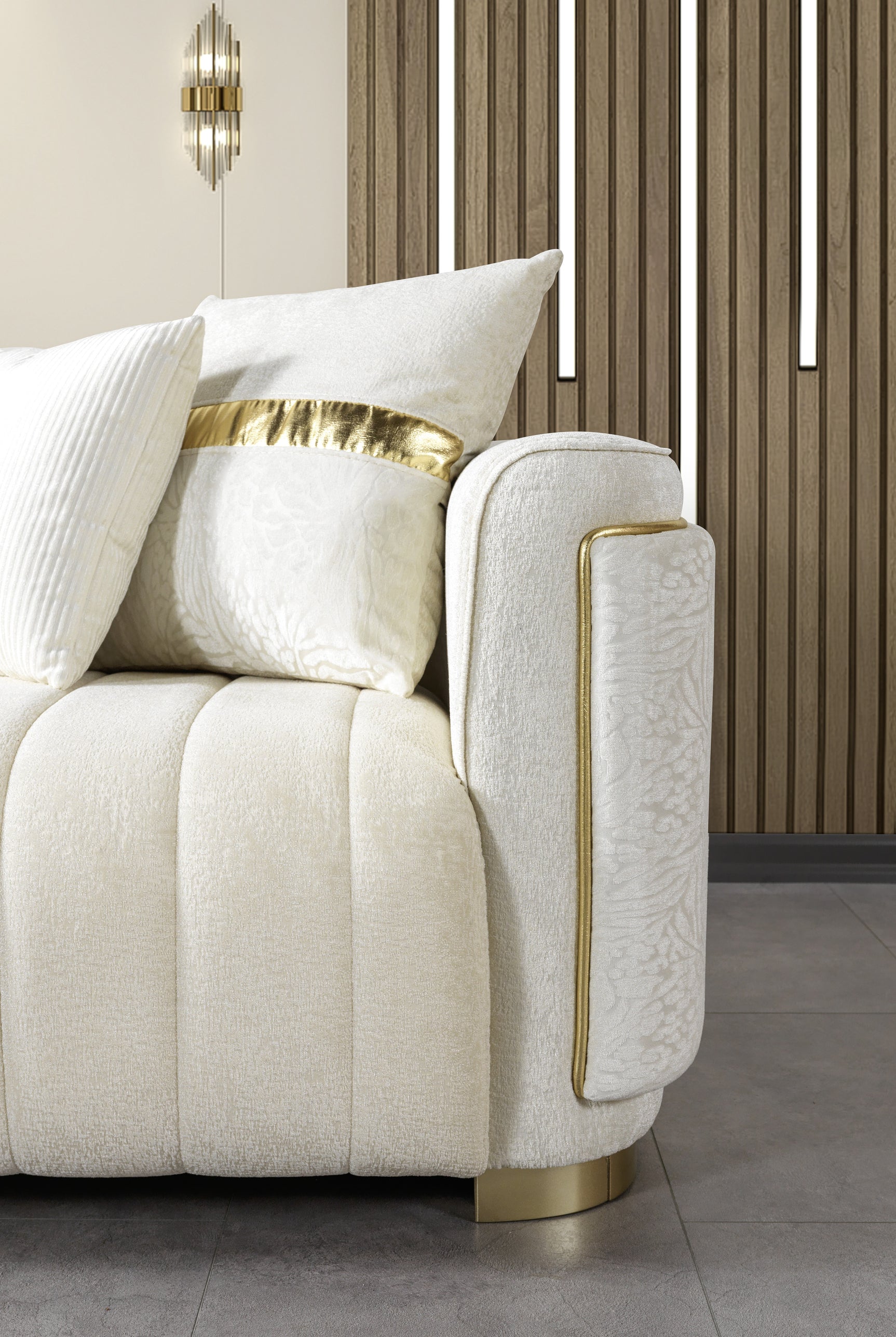 Avanos Cream Loveseat - Ornate Home
