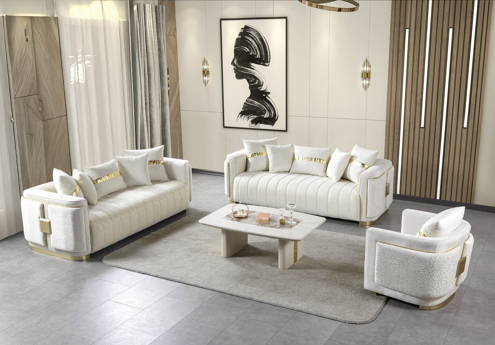 Avanos Cream Chair - Ornate Home