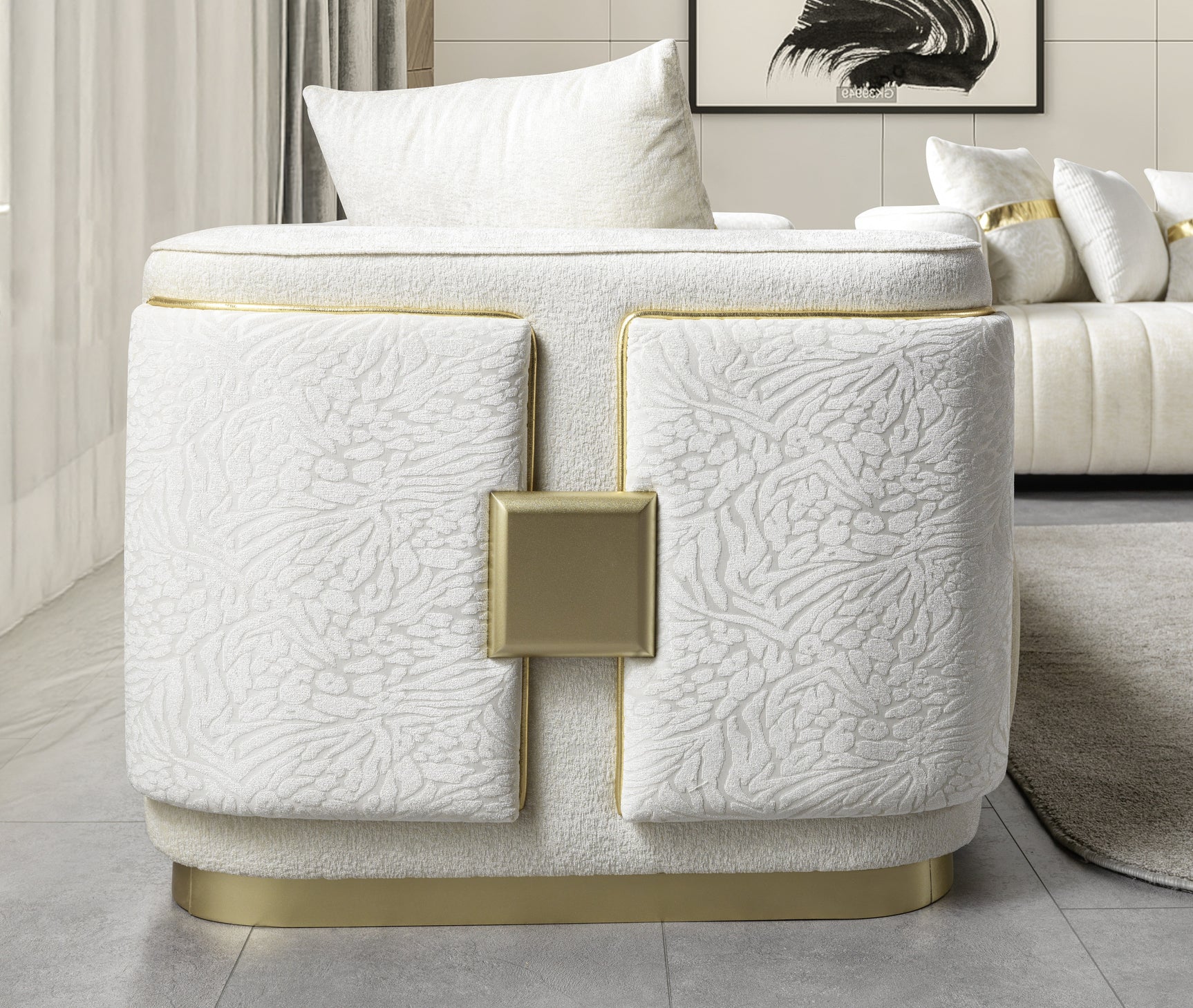 Avanos Cream Loveseat - Ornate Home
