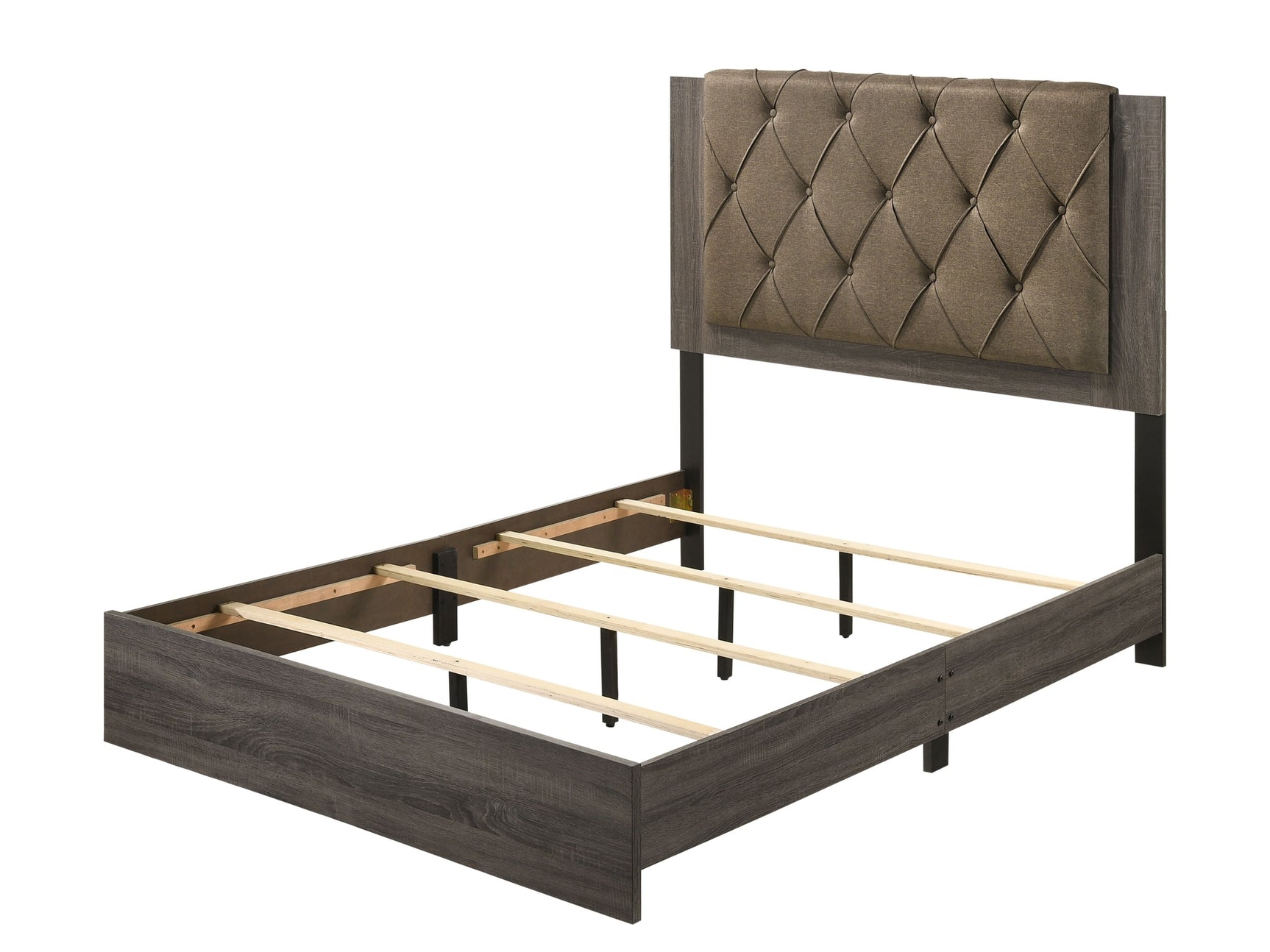 Avantika Rustic Gray Oak Eastern King Bed - Ornate Home