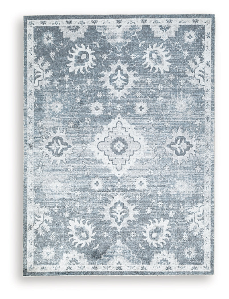 Avanworths Blue/Gray/Ivory Washable Large Rug - Ornate Home