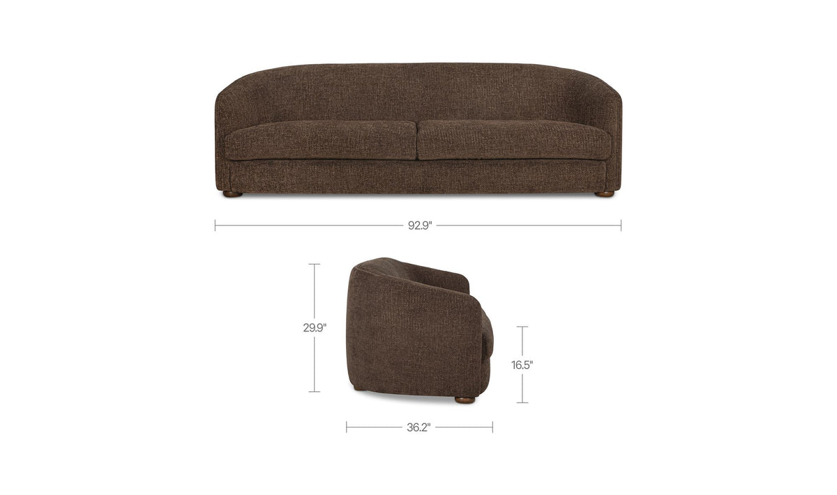 Aven Dark Brown Sofa - Ornate Home