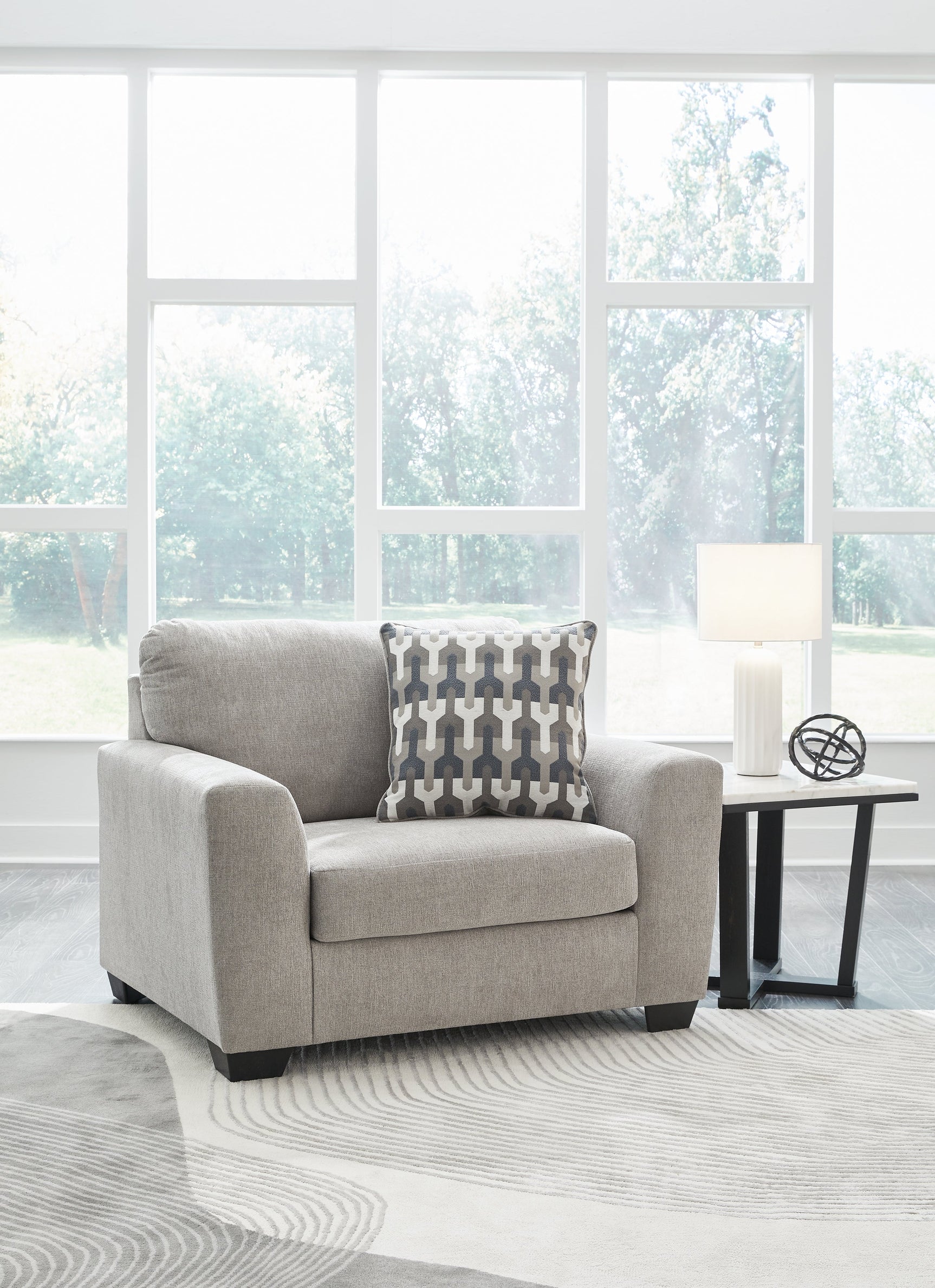 Avenal Park Flannel Oversized Chair & Ottoman (Online Special Price) - Ornate Home