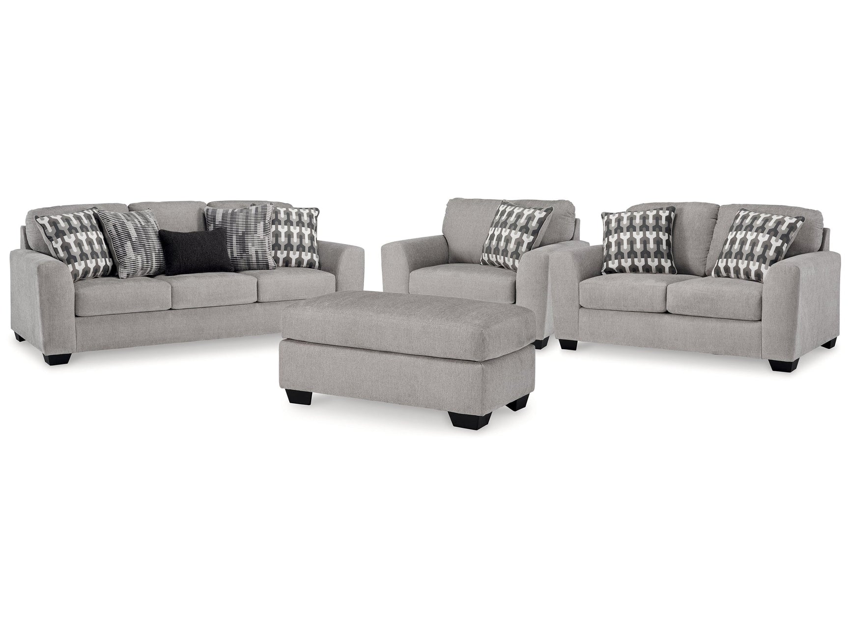 Avenal Park Flannel Sofa & Loveseat & Oversized Chair & Ottoman (Online Special Price) - Ornate Home