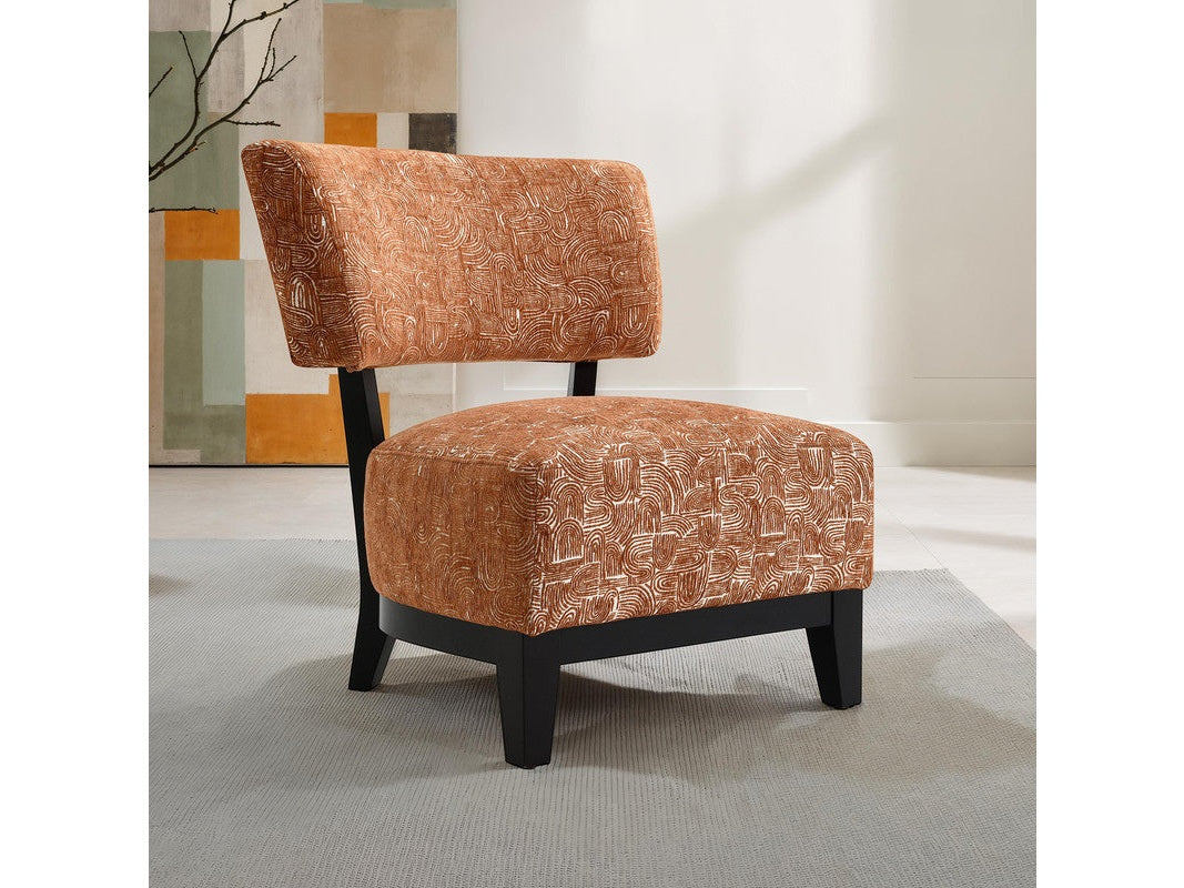 Aveni Rustic Orange Accent Chair - Ornate Home