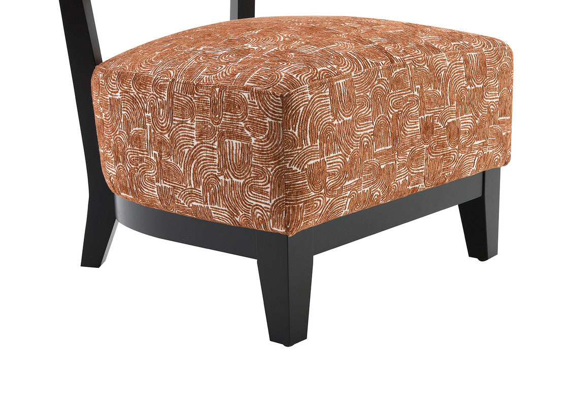 Aveni Rustic Orange Accent Chair - Ornate Home