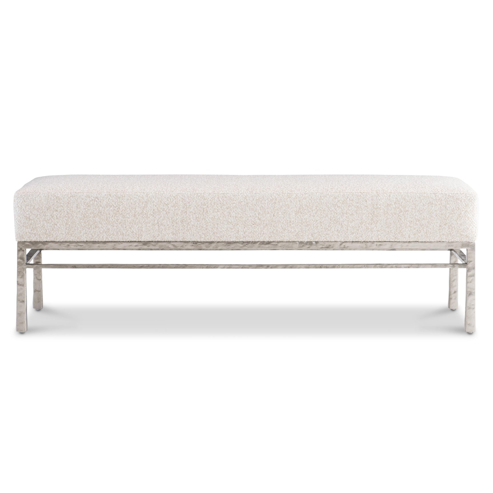 Aventura Beige/Frosted Nickel Bench - Ornate Home