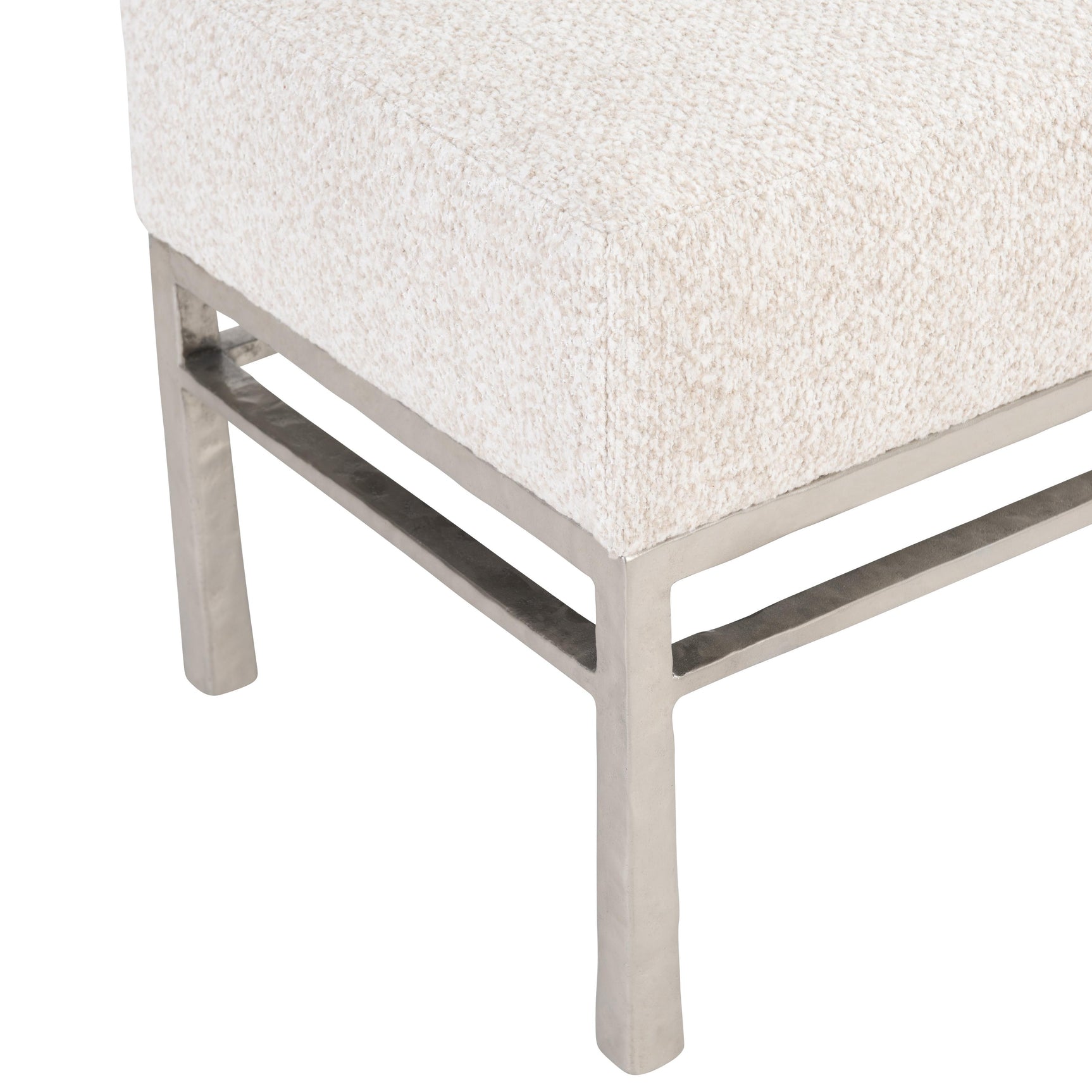 Aventura Beige/Frosted Nickel Bench - Ornate Home