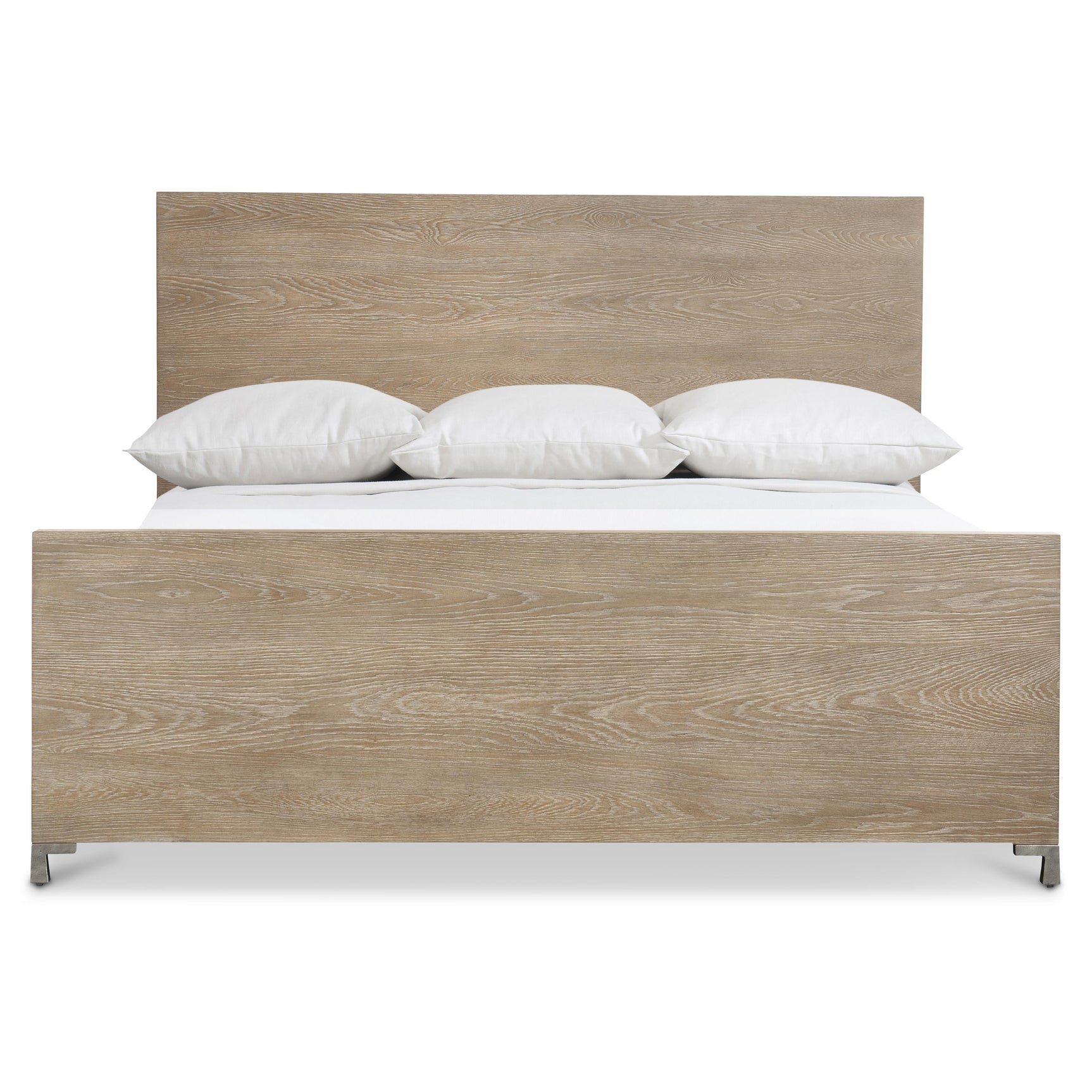 Aventura Frosted Nickel King Panel Bed