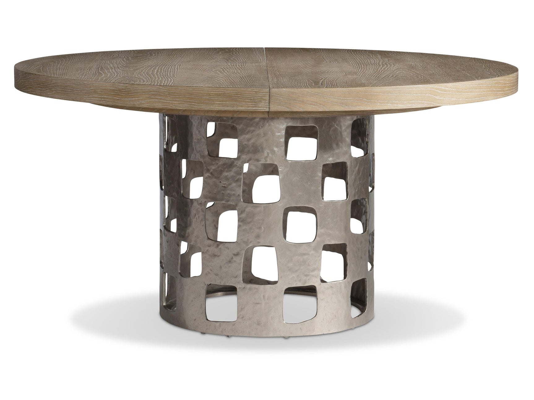 Aventura Frosted Nickel/Marcona Dining Table - Ornate Home