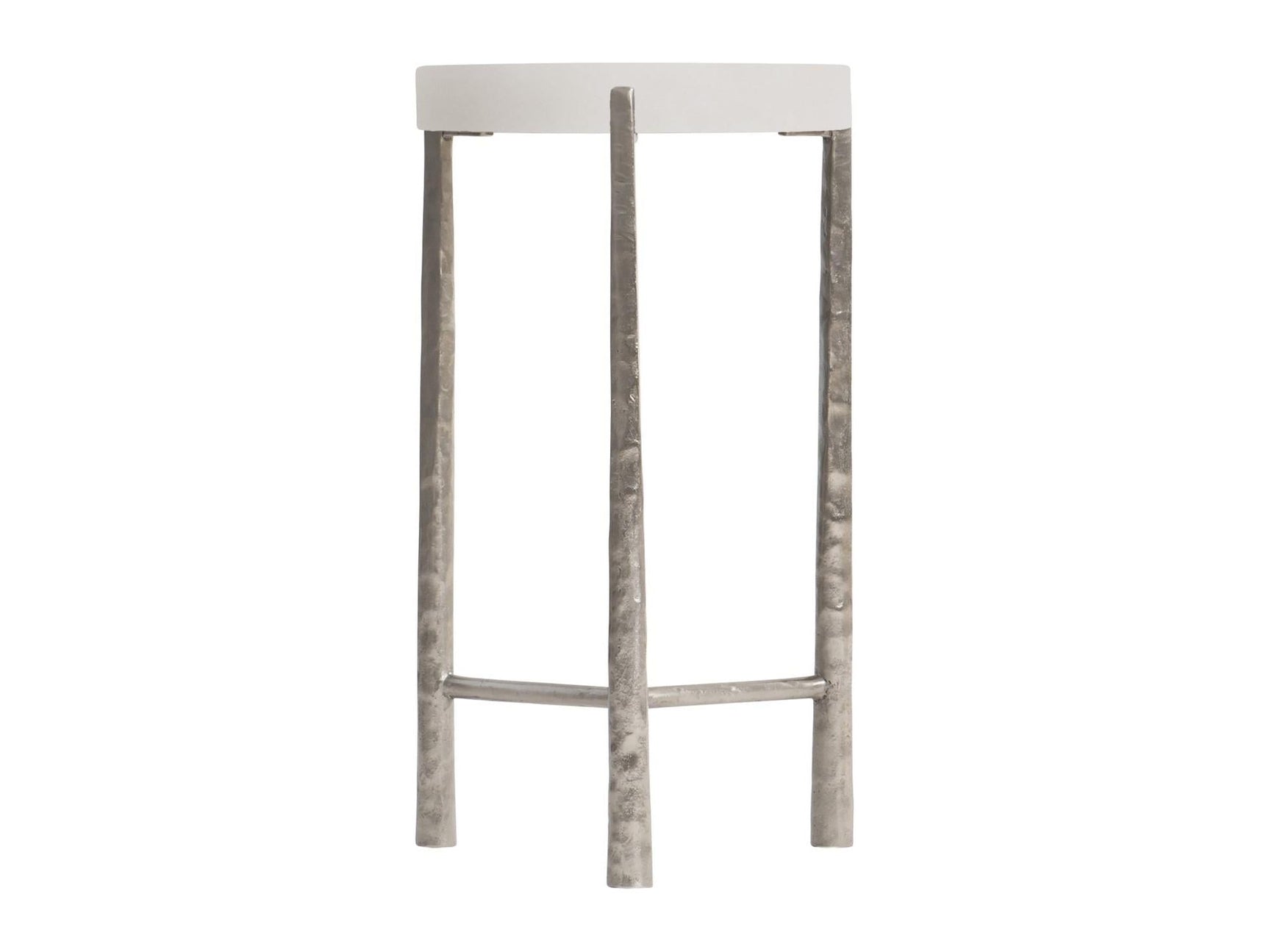 Aventura Frosted Nickel/Tusk Accent Table - Ornate Home
