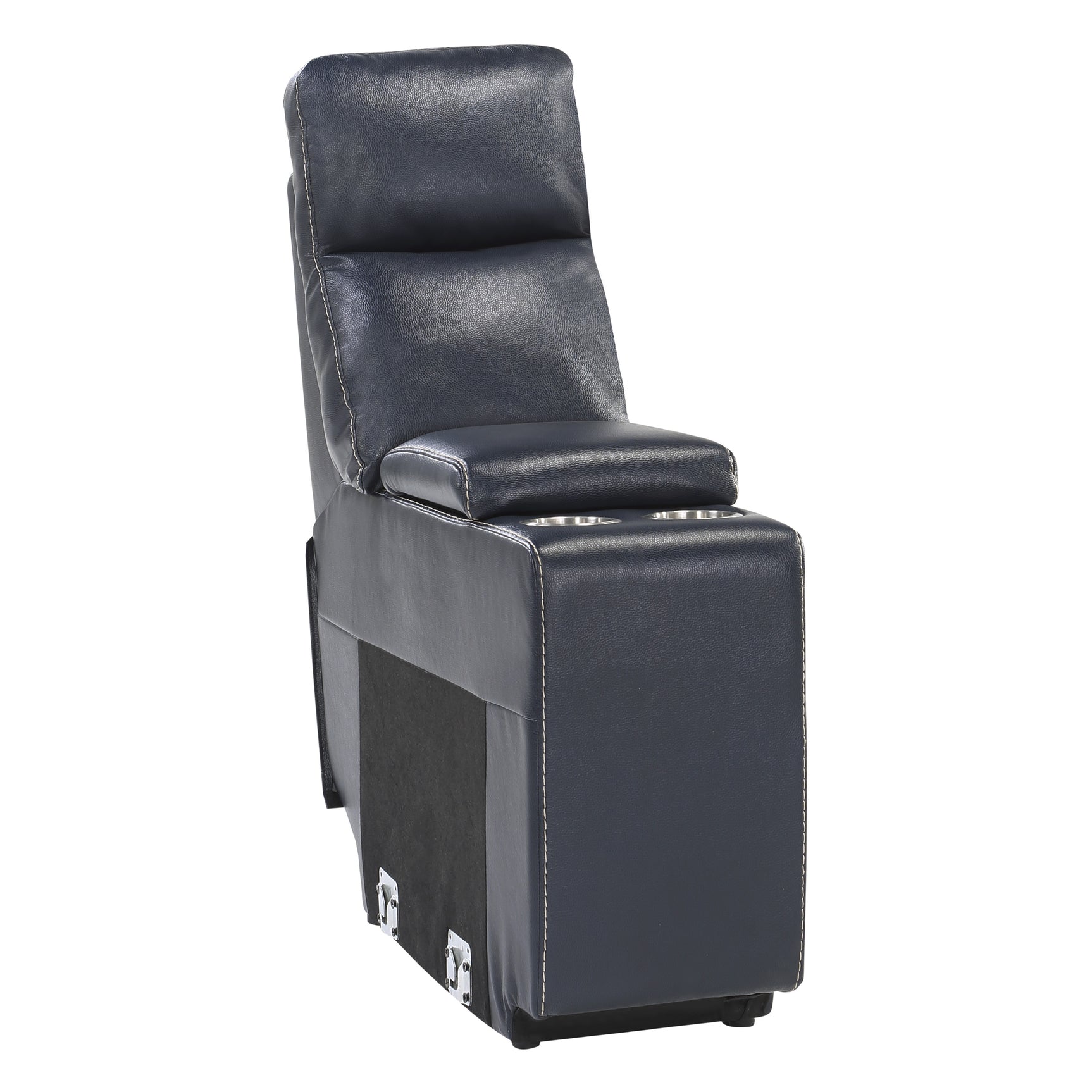 Avenue Navy 7-Piece Modular Reclining Sectional w/ Right Chaise - Ornate Home