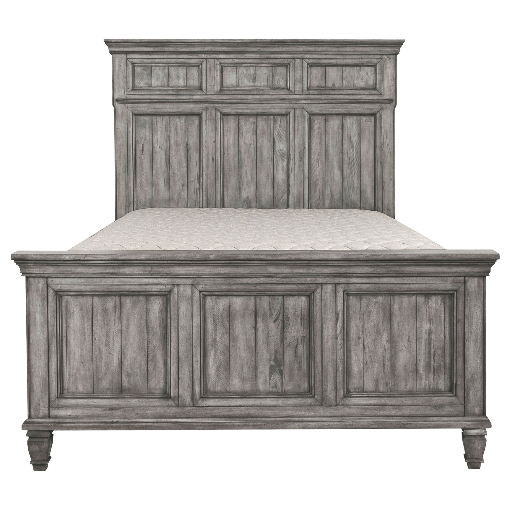 Avenue Weathered Grey California King Panel Bed - Ornate Home
