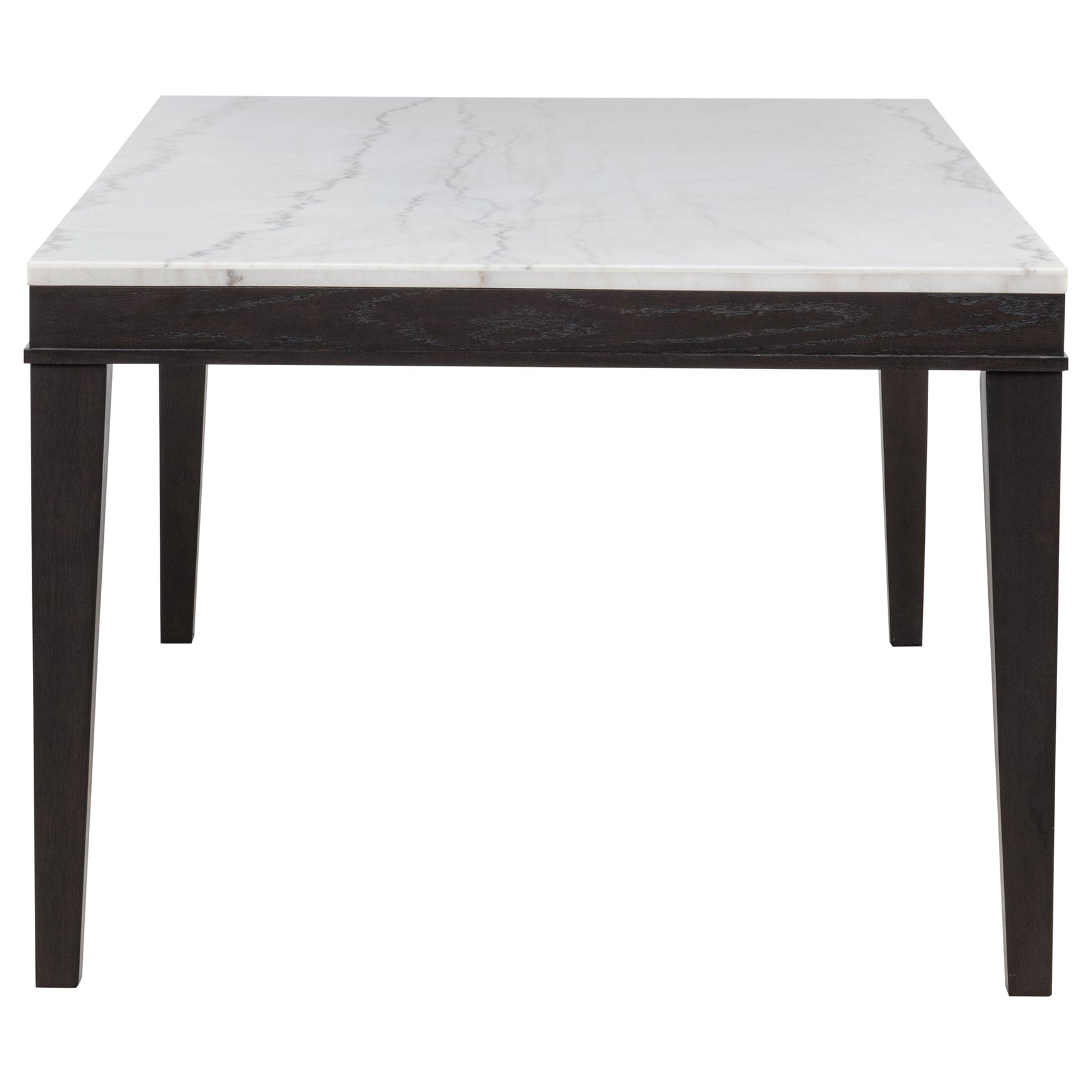 Averill Dark Grey/Coffee Bean 7-piece White Marble Top Dining Set - Ornate Home