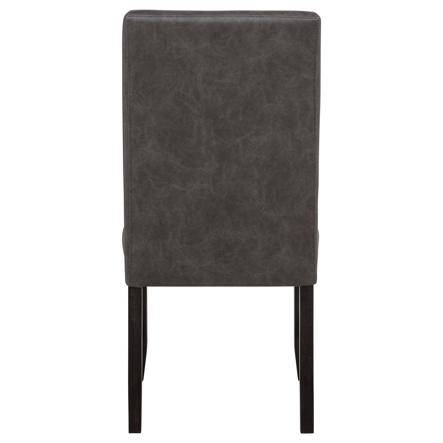 Averill Dark Grey/Coffee Bean Faux Leather Upholstered Dining Side Chair (Set of 2) - Ornate Home