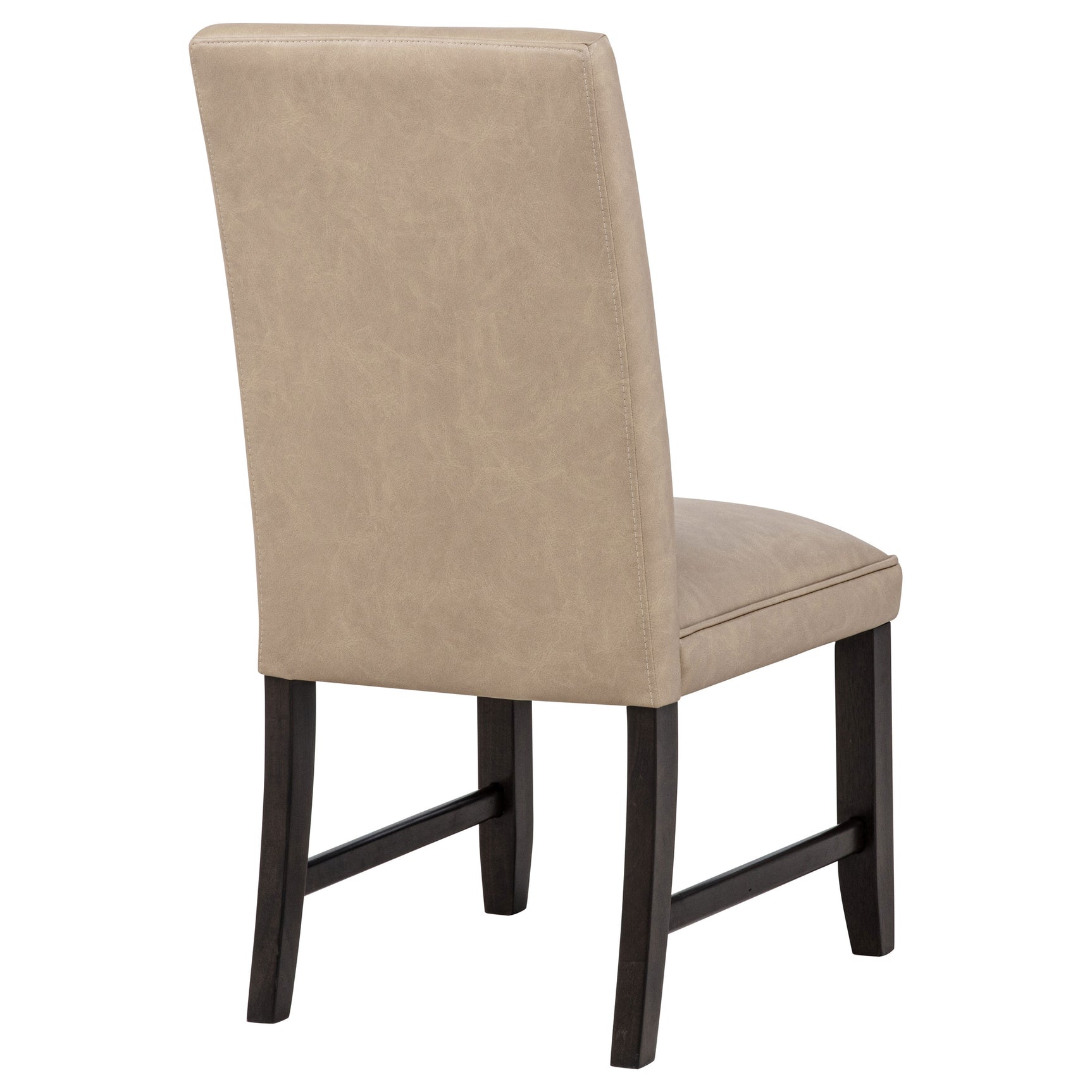Averill Tan/Coffee Bean Faux Leather Upholstered Dining Side Chair (Set of 2) - Ornate Home