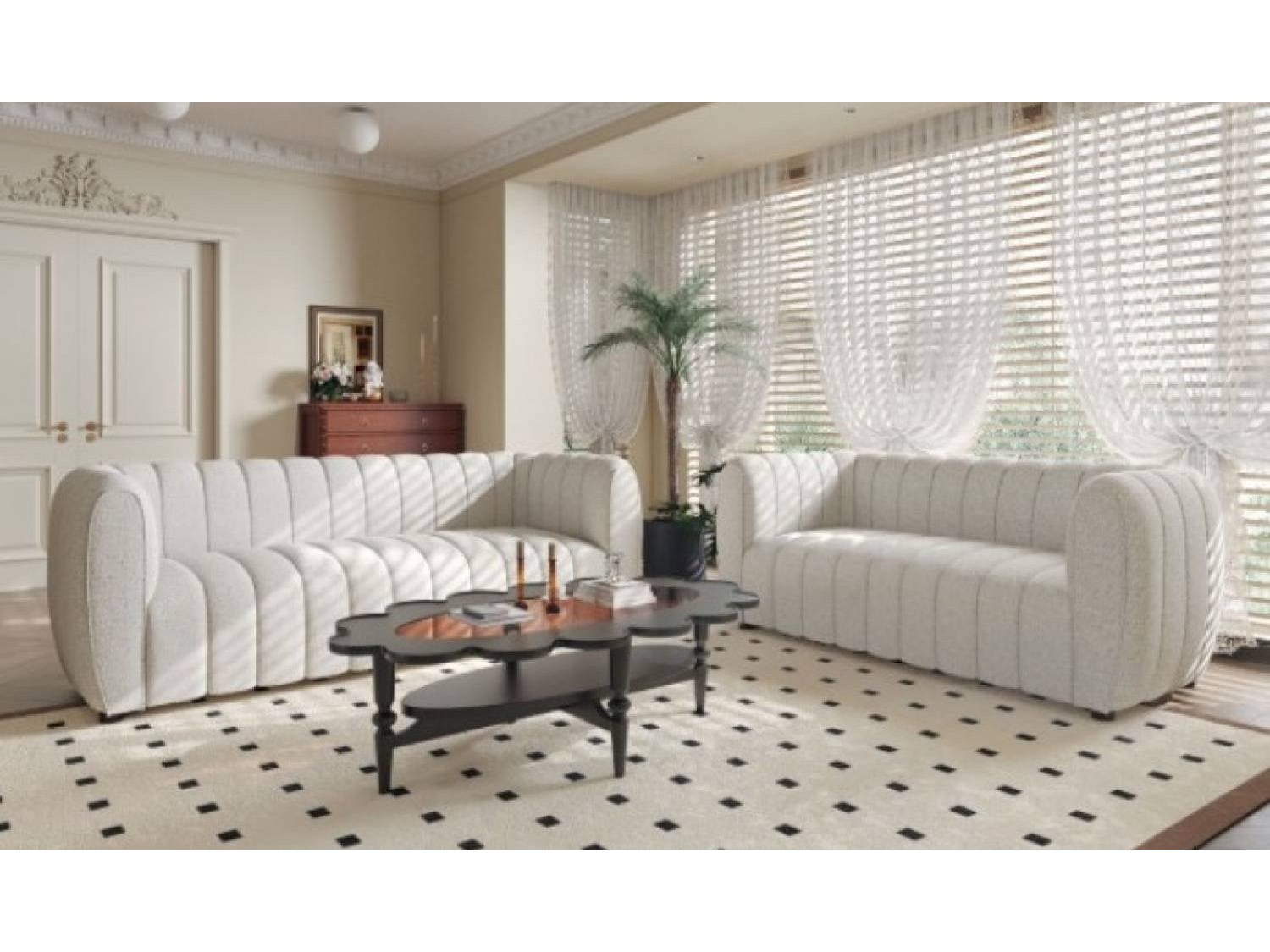 Aversa Off-White Sofa & Loveseat - Ornate Home