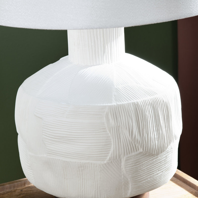 Avi White Table Lamp - Ornate Home