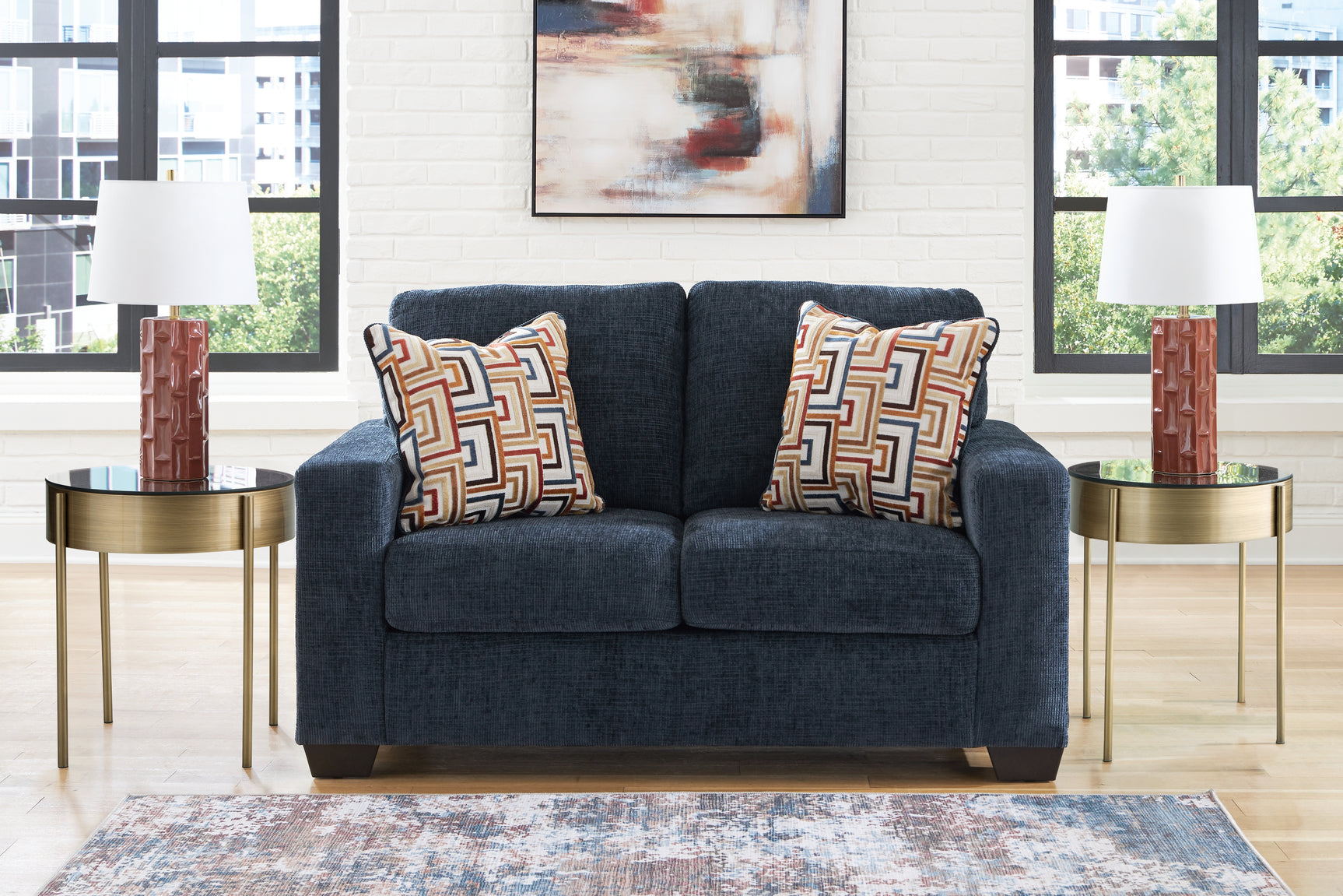 Aviemore Ink Loveseat and 2 Recliners - Ornate Home