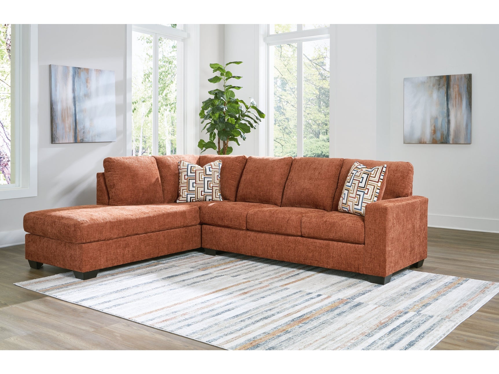 Aviemore Spice 2-Piece Sectional with LAF Chaise - Ornate Home