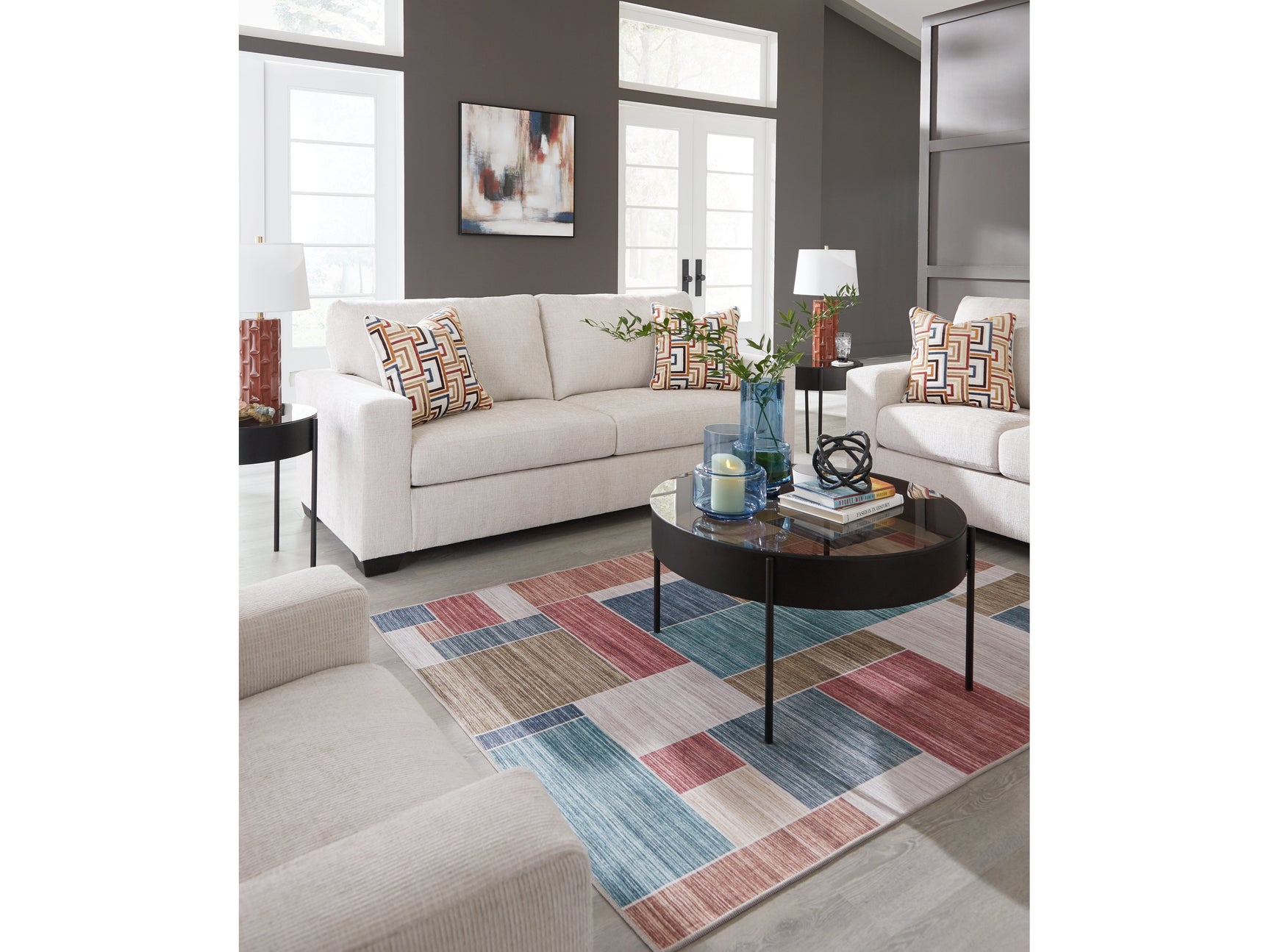 Aviemore Stone Queen Sofa Sleeper and Loveseat - Ornate Home