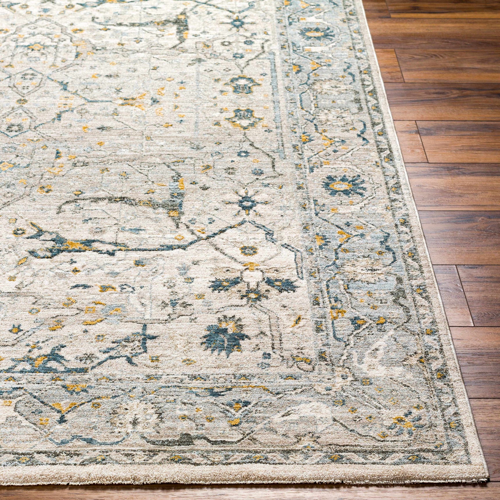 Aviva Off-White Textured Rug with Fringes - Ornate Home