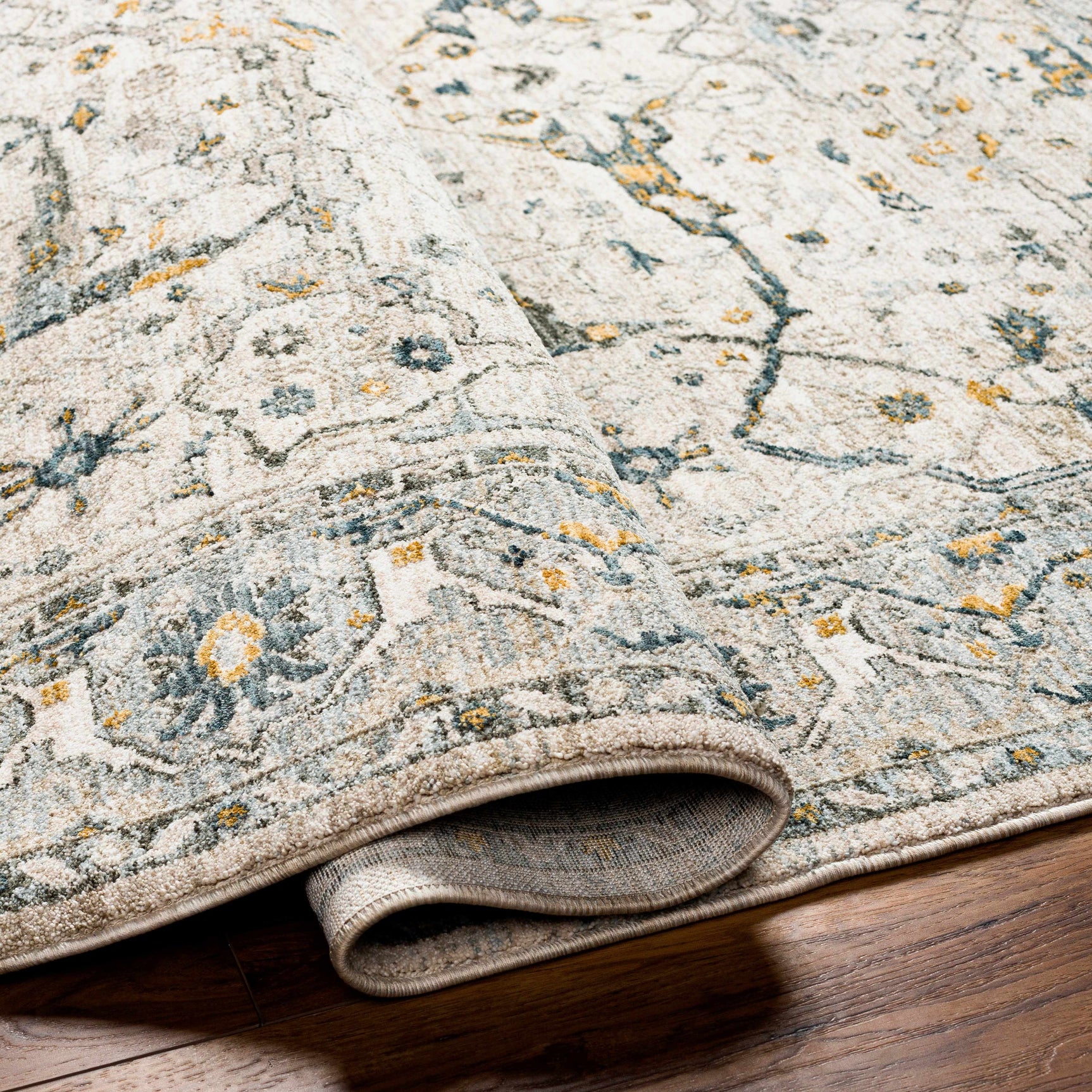 Aviva Off-White Textured Rug with Fringes - Ornate Home