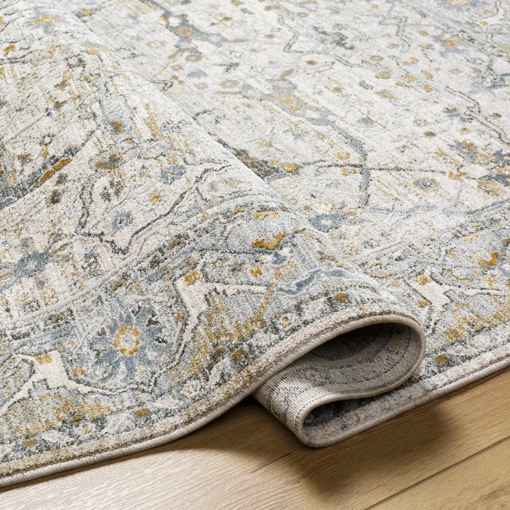 Aviva Off-White Textured Rug with Fringes - Ornate Home