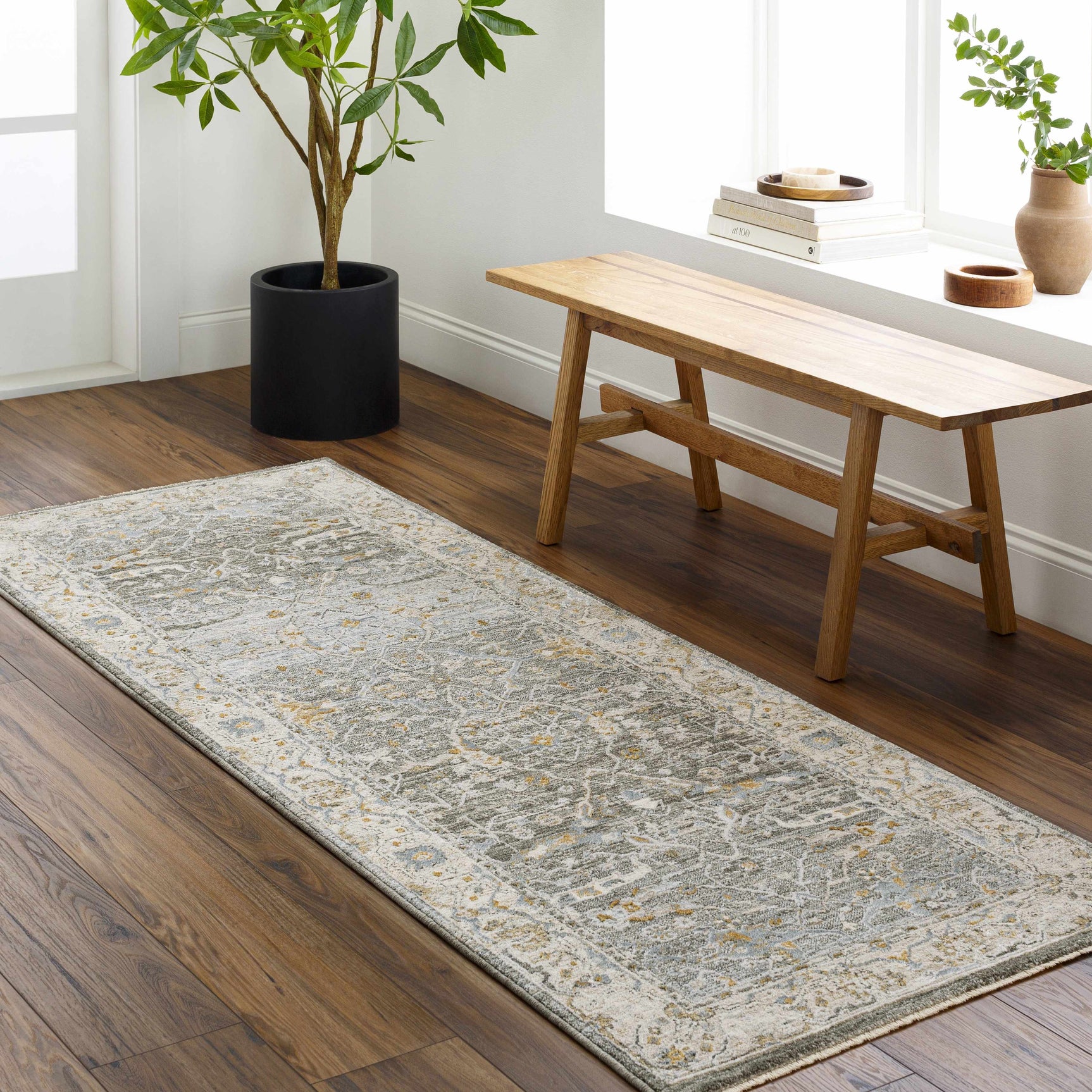 Aviva Teal Textured Rug with Fringes - Ornate Home