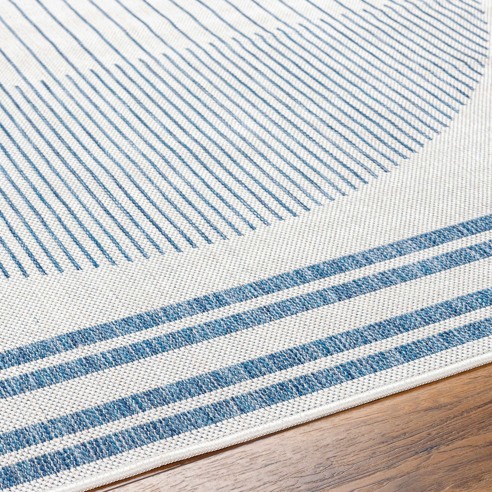 Aviya Blue & Gray Outdoor Area Rug - Clearance - Ornate Home