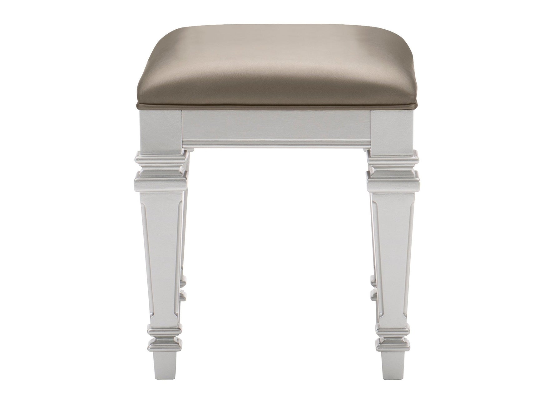 Avondale Silver Vanity Stool - Ornate Home