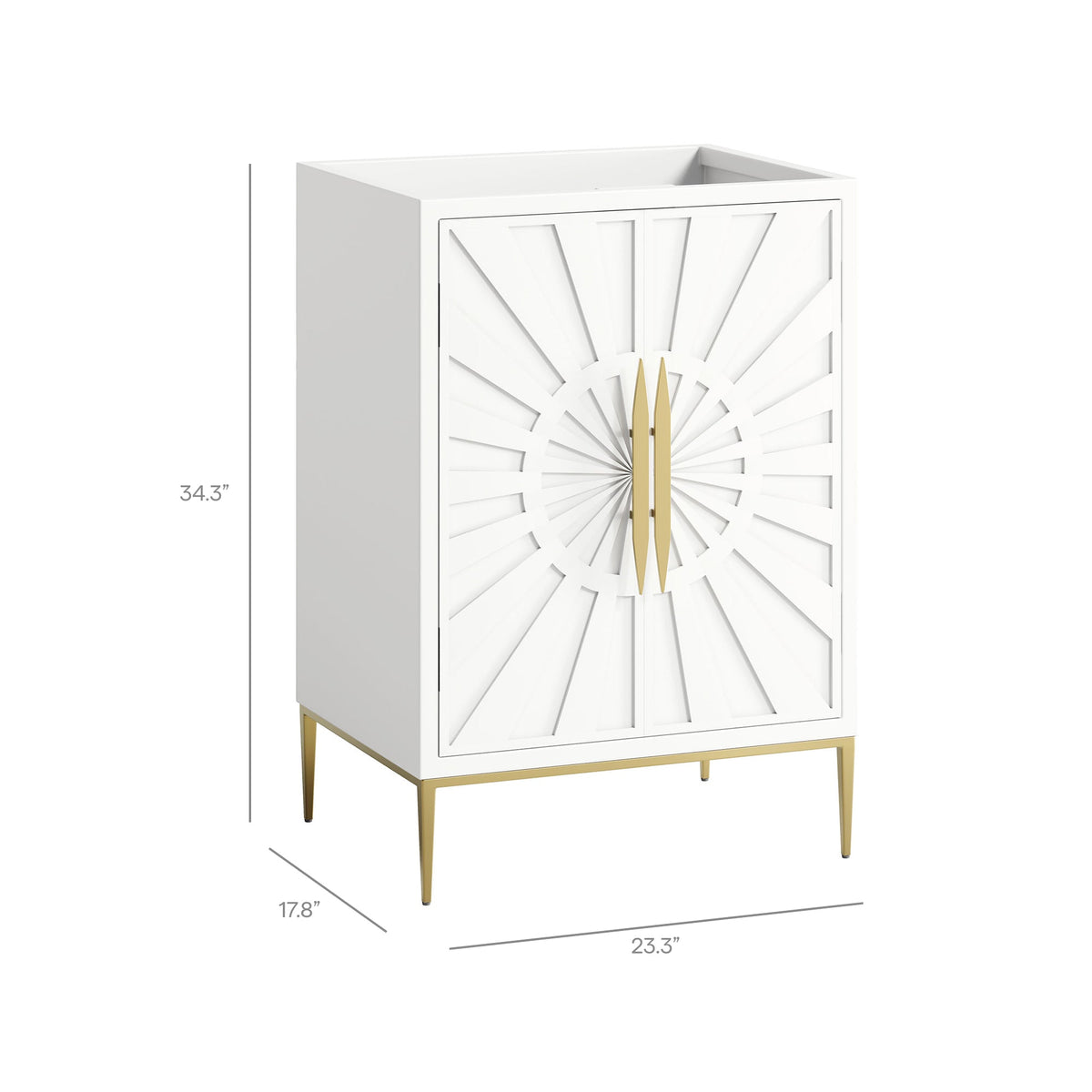 Awaken White 24" Bathroom Vanity Cabinet - Ornate Home