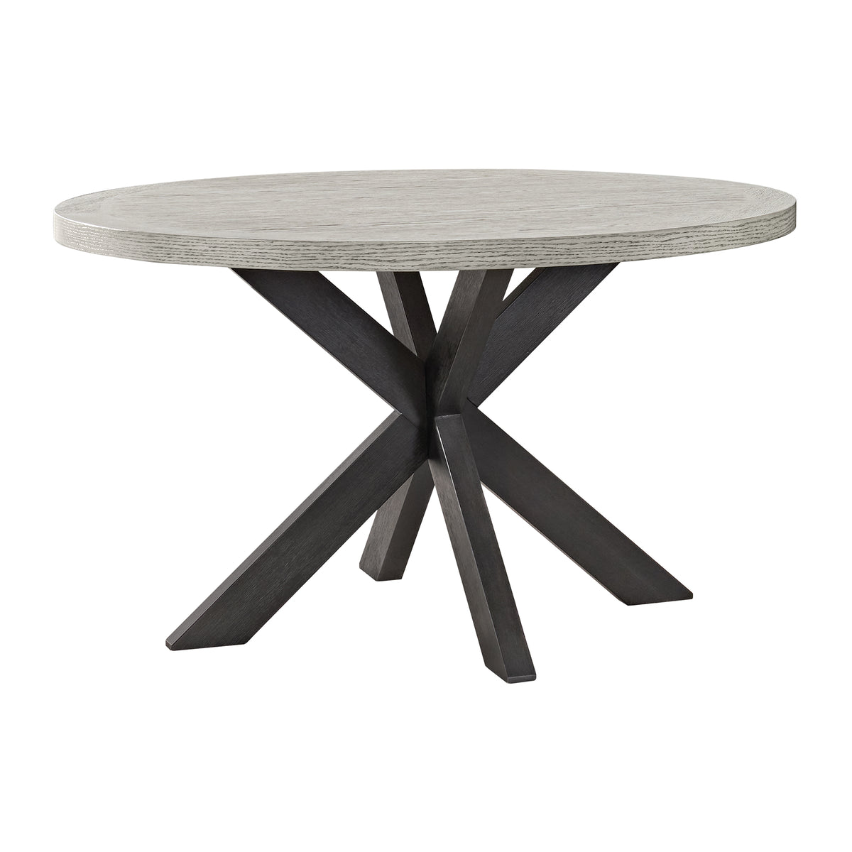 Axel Espresso Round Dining Table with Light Grey Top - Ornate Home