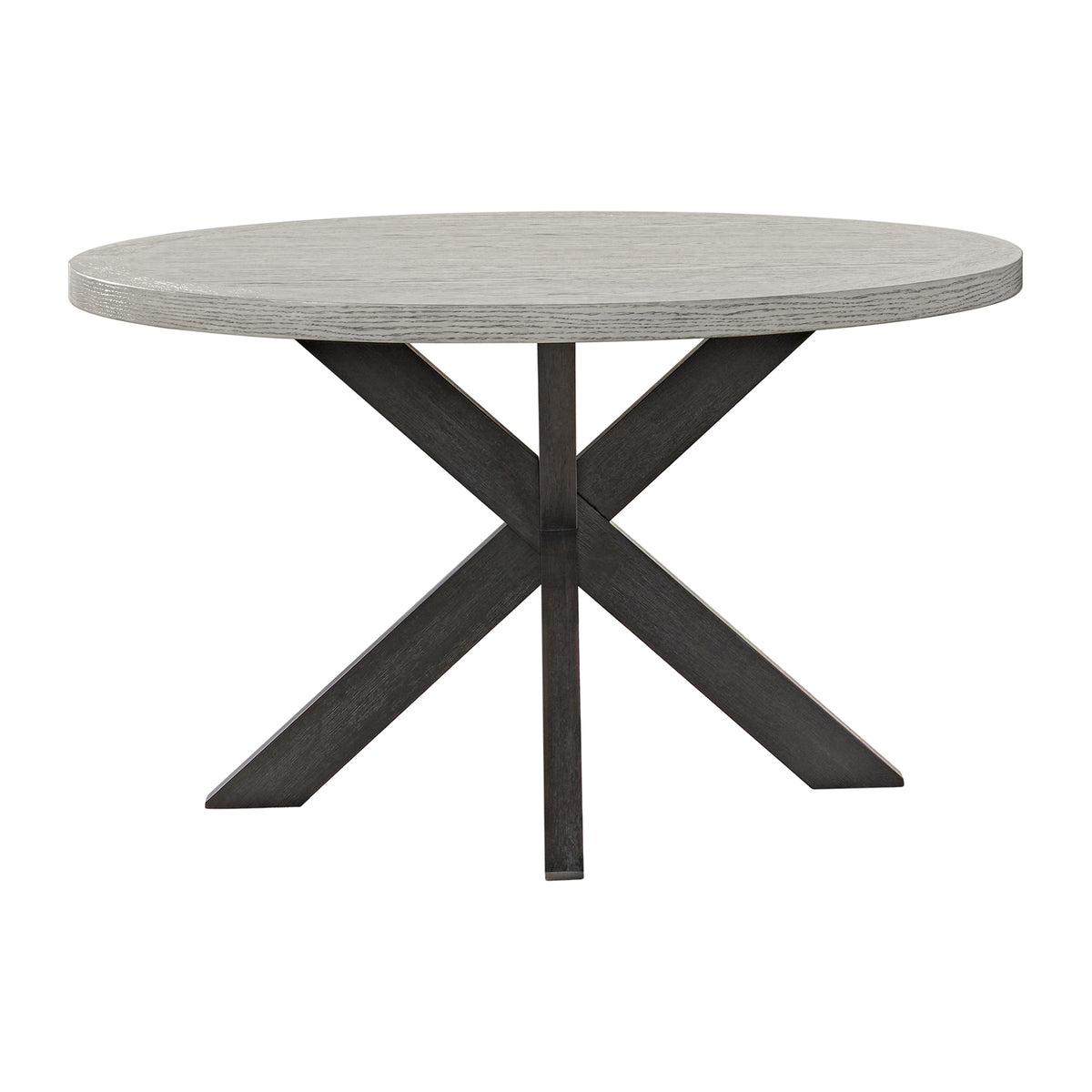 Axel Espresso Round Dining Table with Light Grey Top - Ornate Home