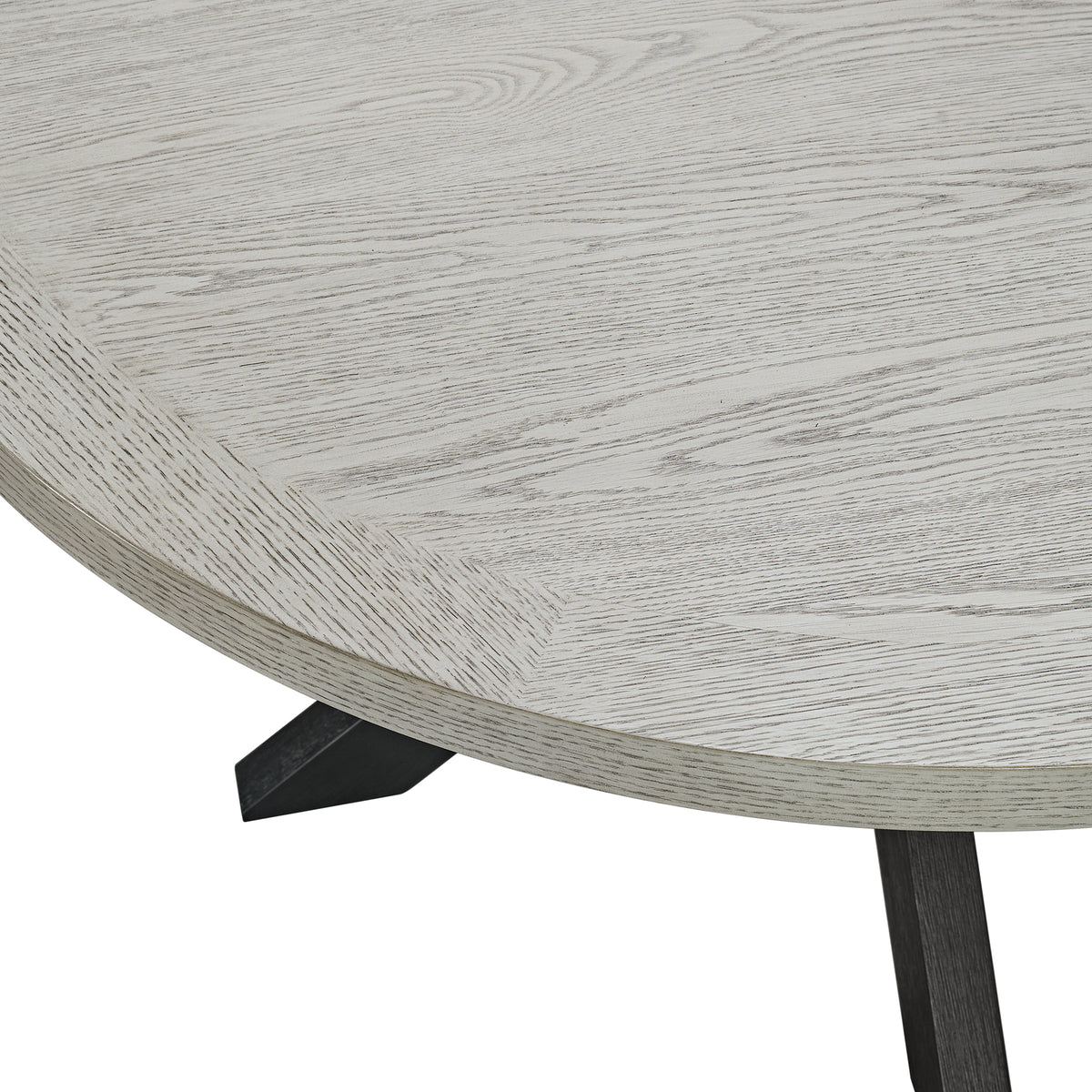 Axel Espresso Round Dining Table with Light Grey Top - Ornate Home