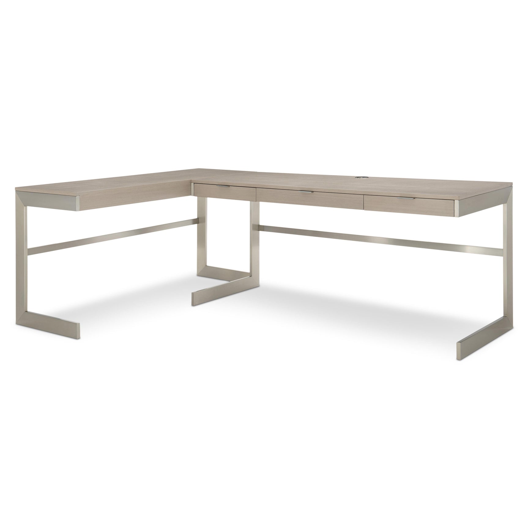 Axiom Brushed Silver/Linear Grey Desk - Ornate Home
