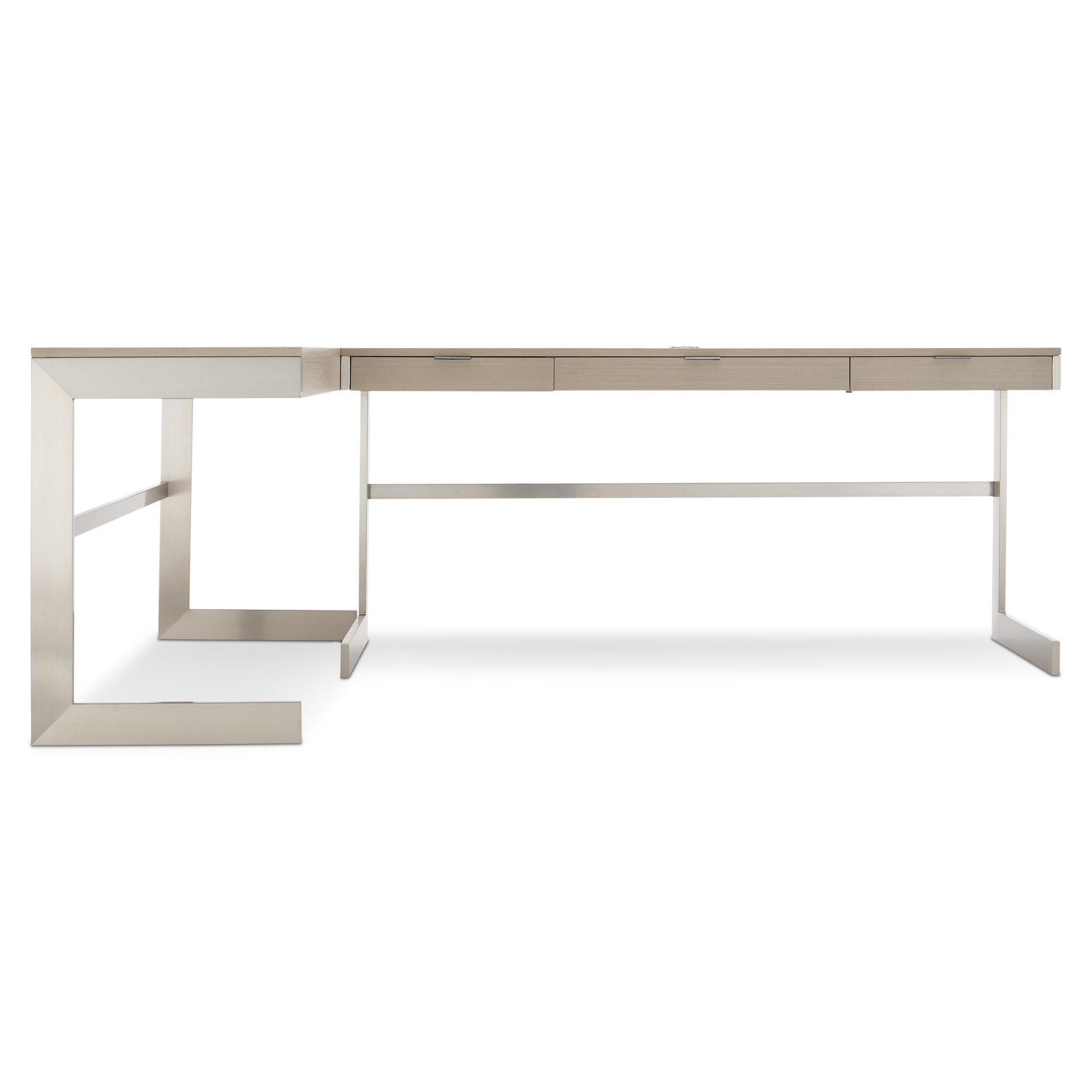 Axiom Brushed Silver/Linear Grey Desk - Ornate Home