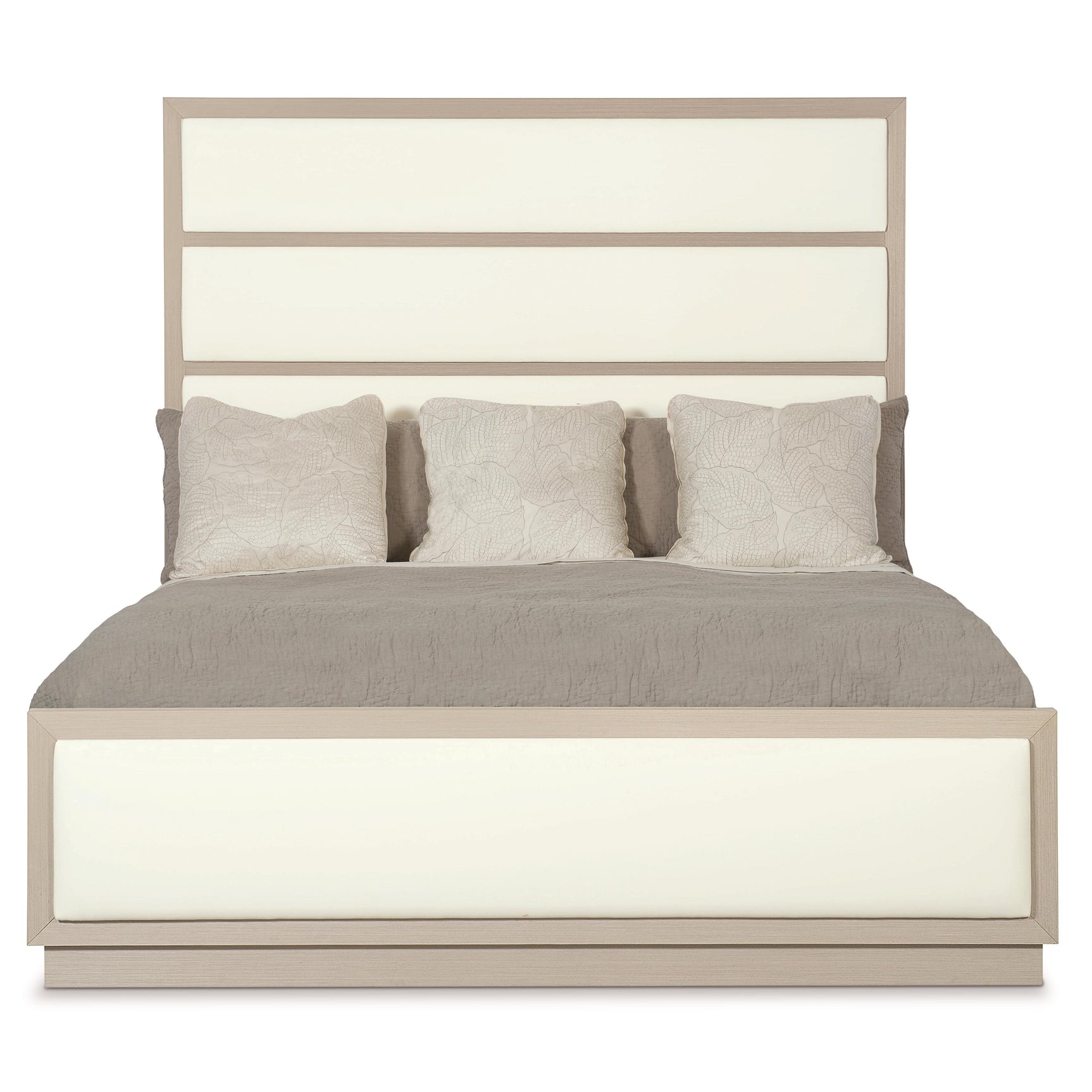 Axiom Linear Grey King Panel Bed - Ornate Home