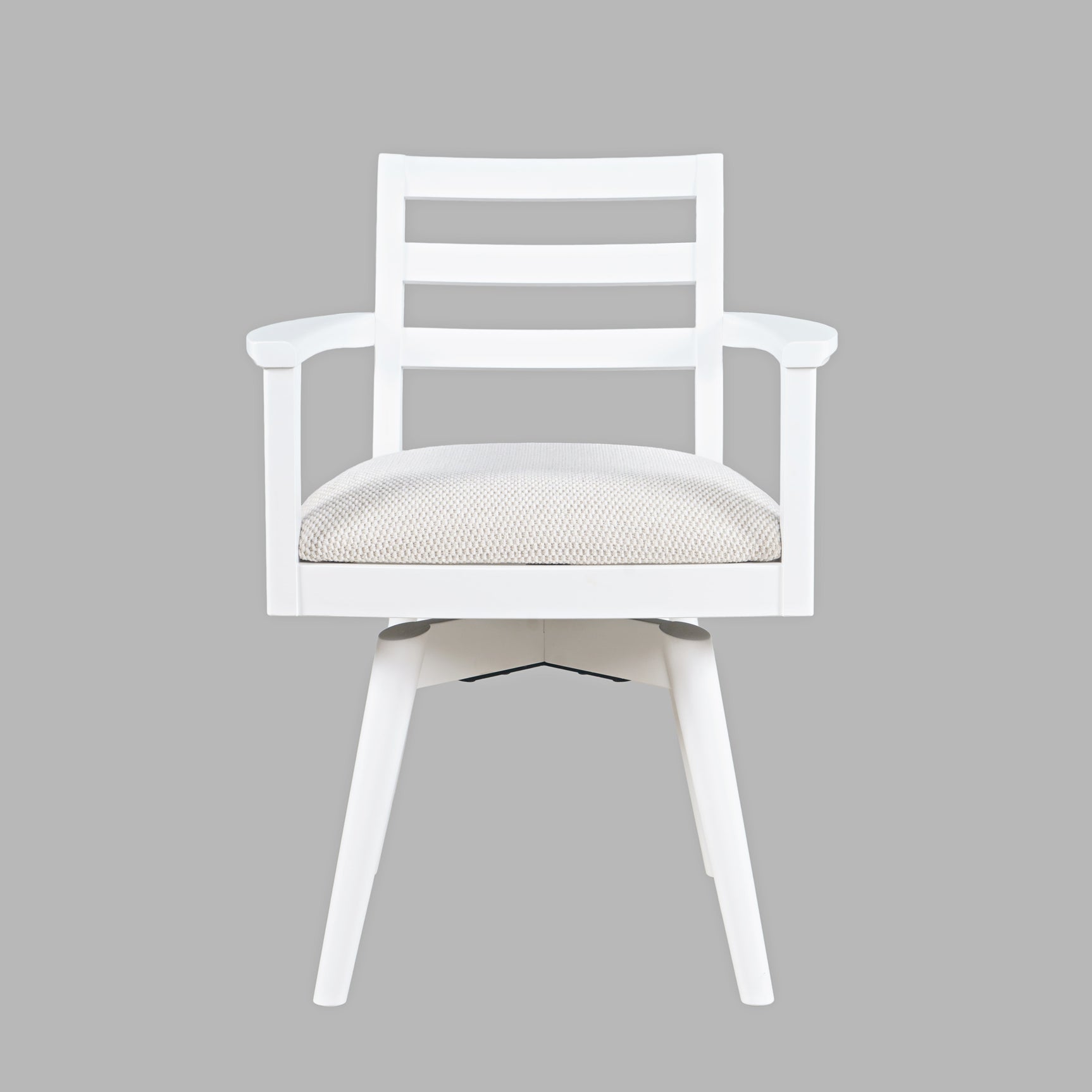 Axis White Ladder Back Swivel Chair (Set of 2) - Ornate Home