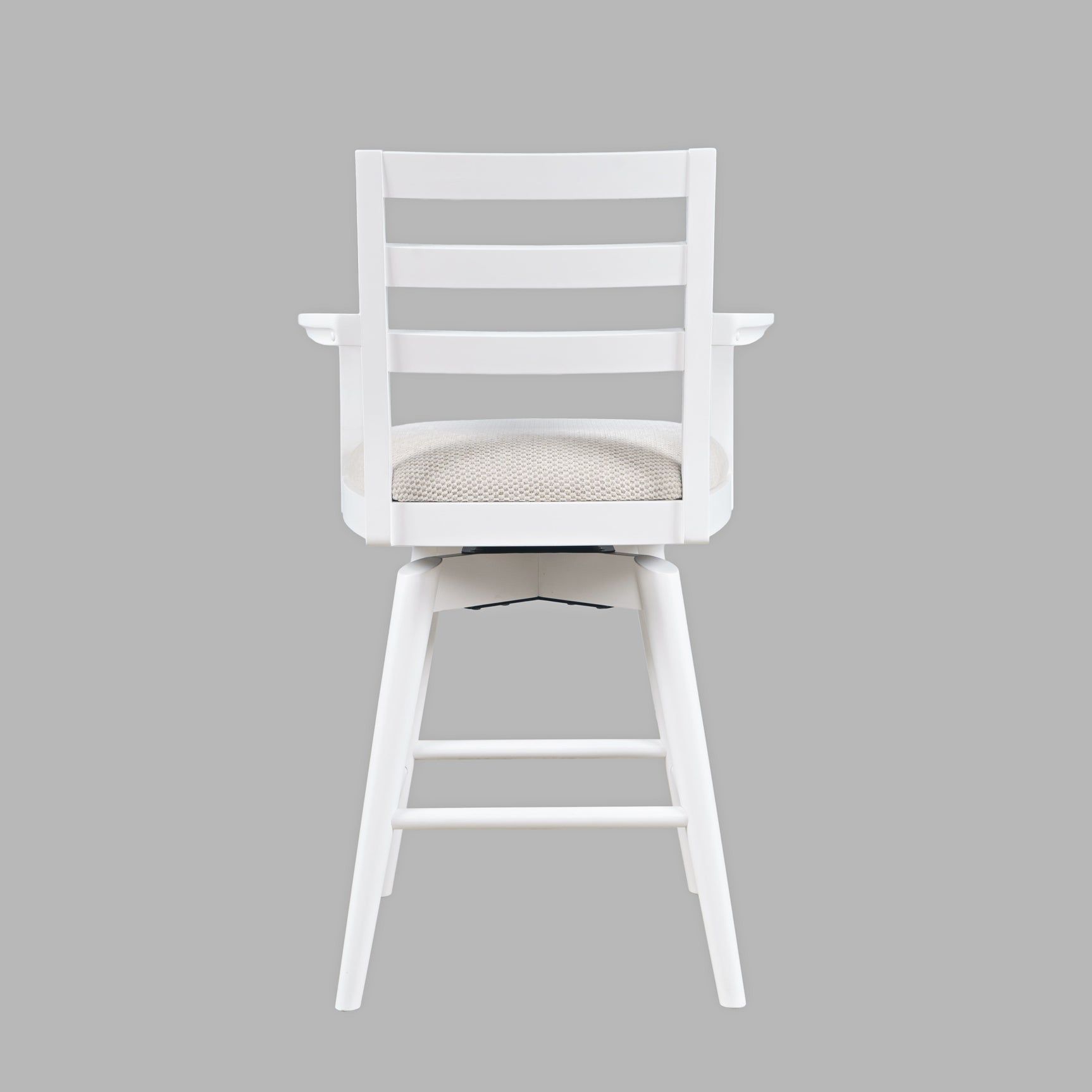 Axis White Ladder Back Swivel Counter Stool (Set of 2) - Ornate Home
