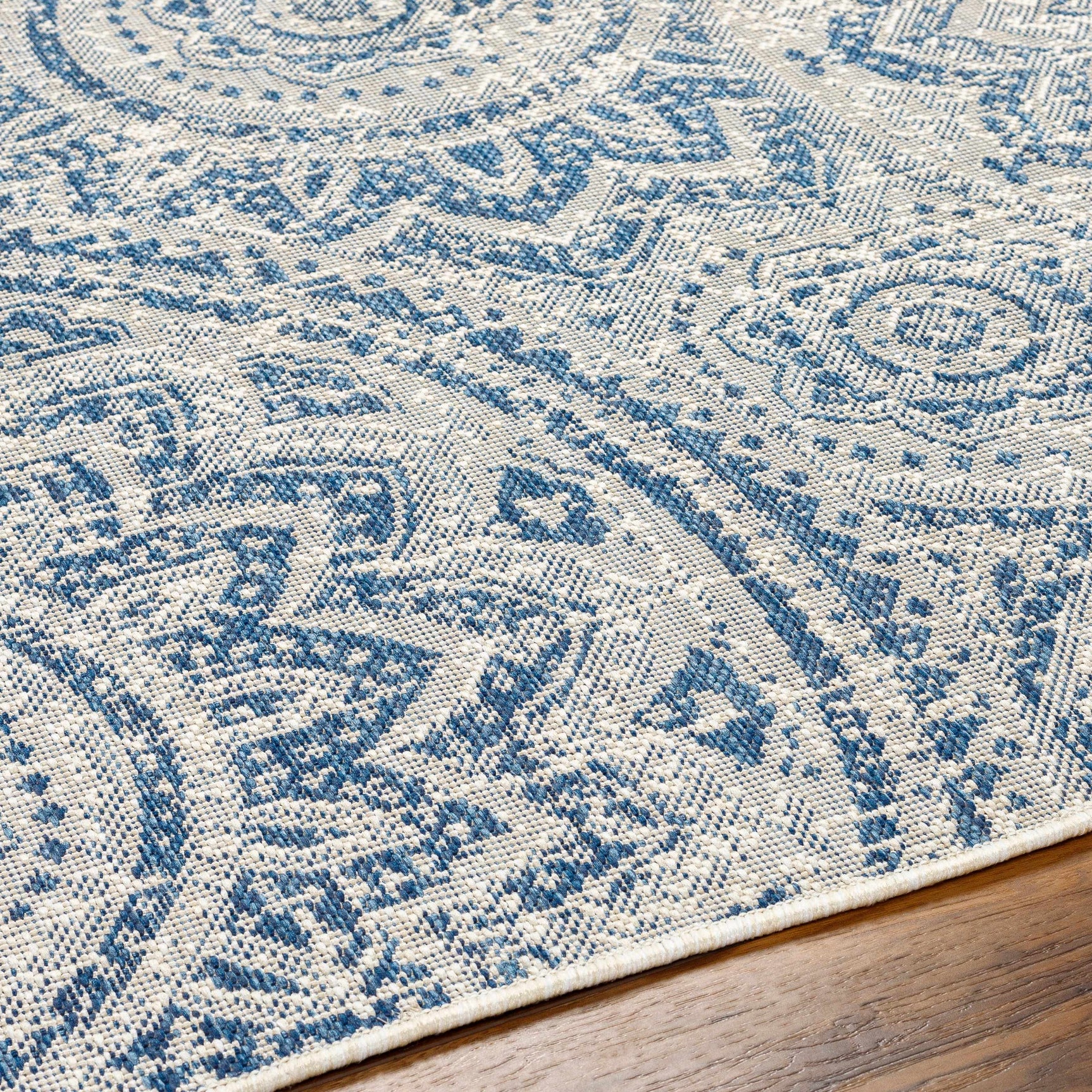 Ayala Blue Durable Outdoor Rug - Ornate Home