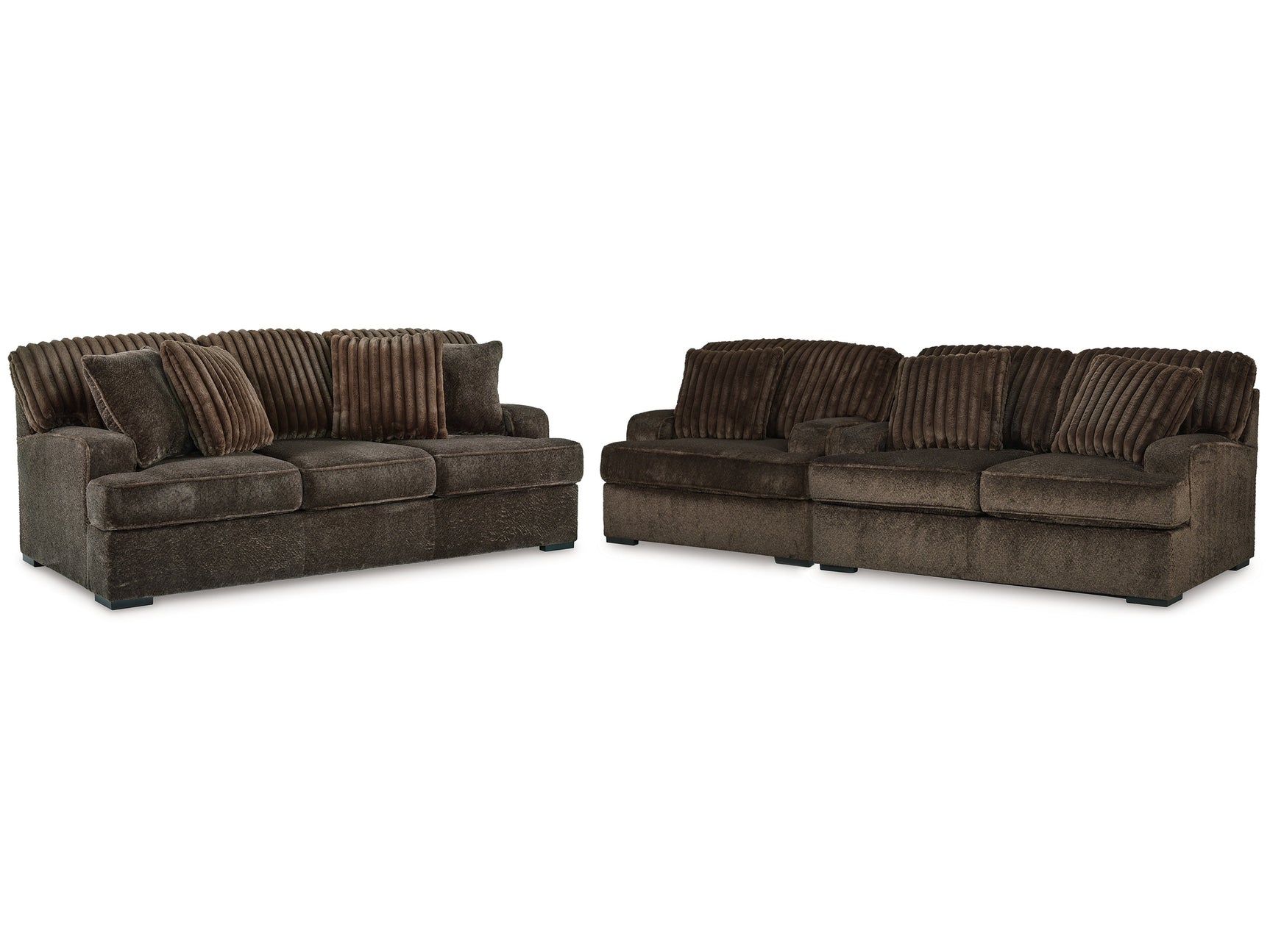 Aylesworth Chocolate Sofa, Loveseat and Oversized Chair - Ornate Home