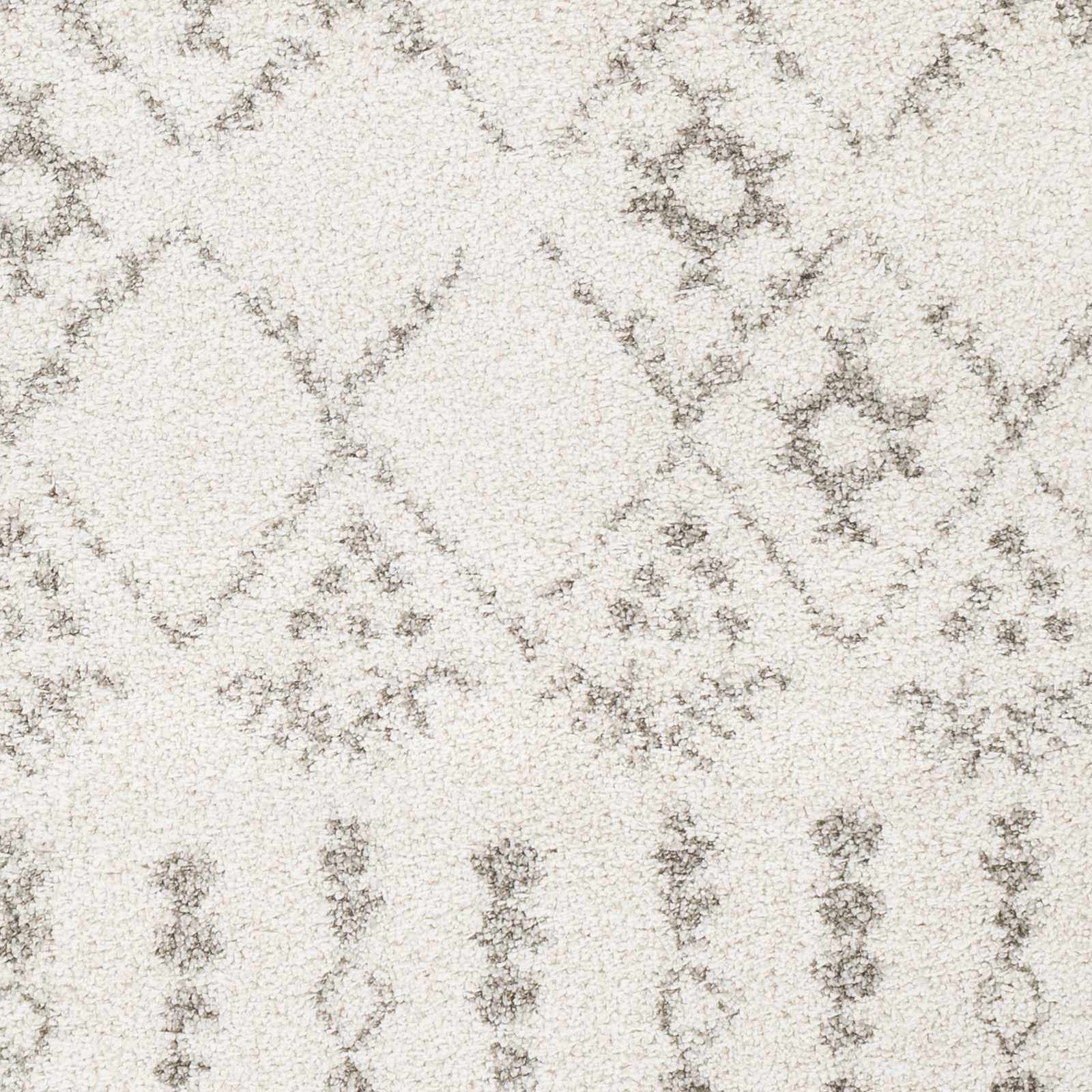 Aylett Beige Trellis Shag Rug - Clearance - Ornate Home